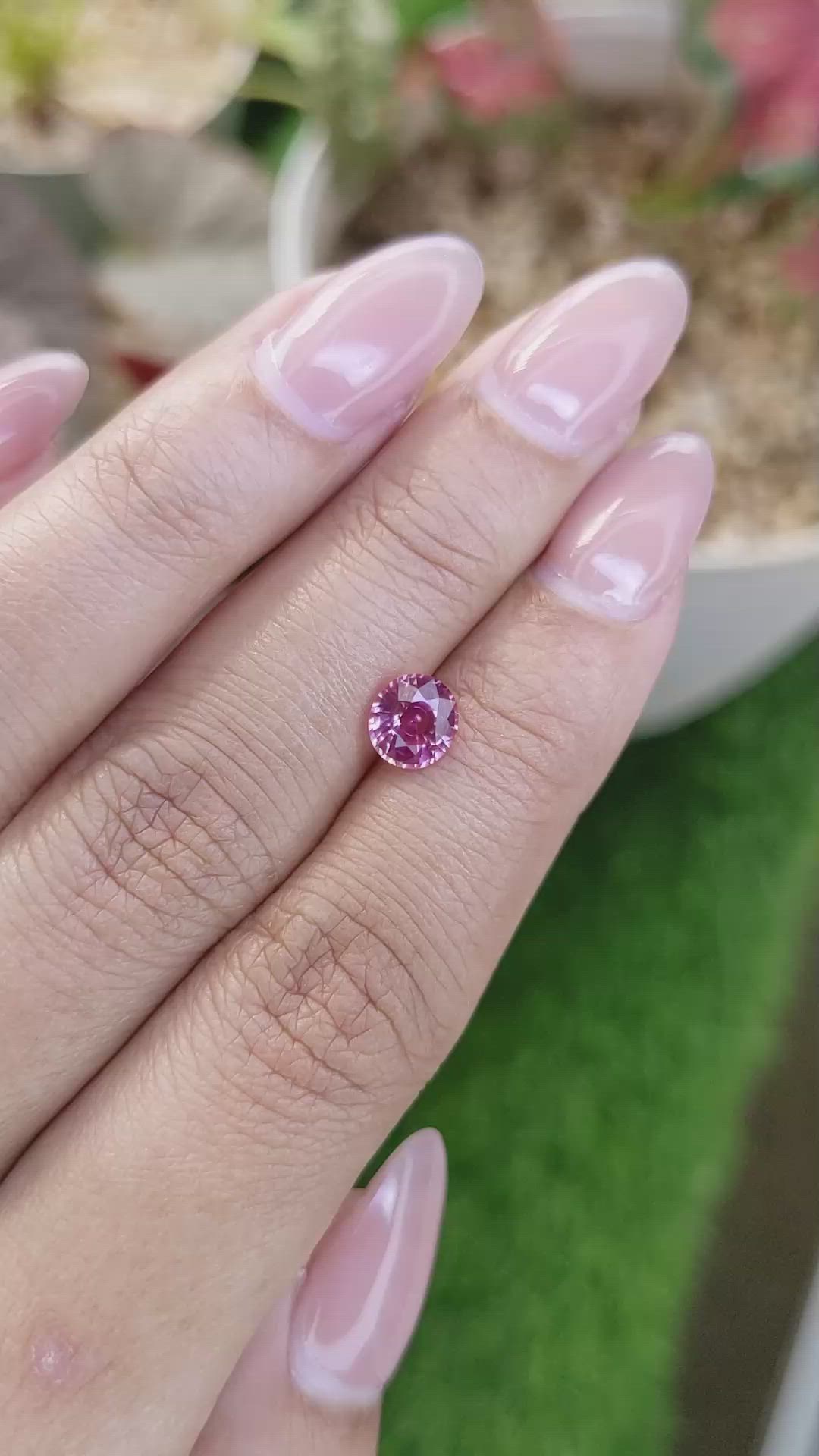1.18 Ct. Pink Sapphire from Ceylon (Sri Lanka) Size Video