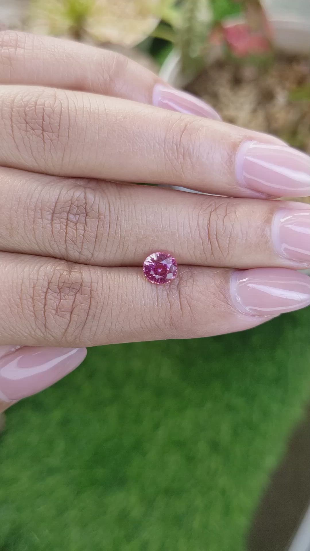 1.18 Ct. Pink Sapphire from Ceylon (Sri Lanka) Size Video