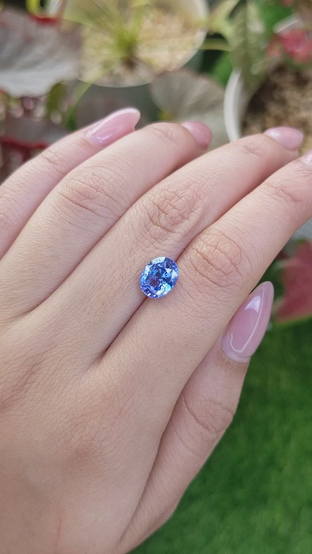 3.08 Ct. Blue Sapphire from Ceylon (Sri Lanka) Size Video