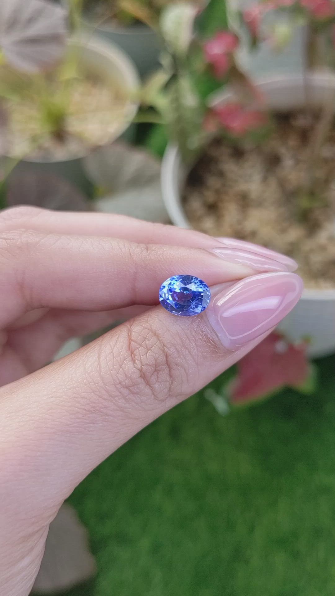 3.08 Ct. Blue Sapphire from Ceylon (Sri Lanka) Size Video