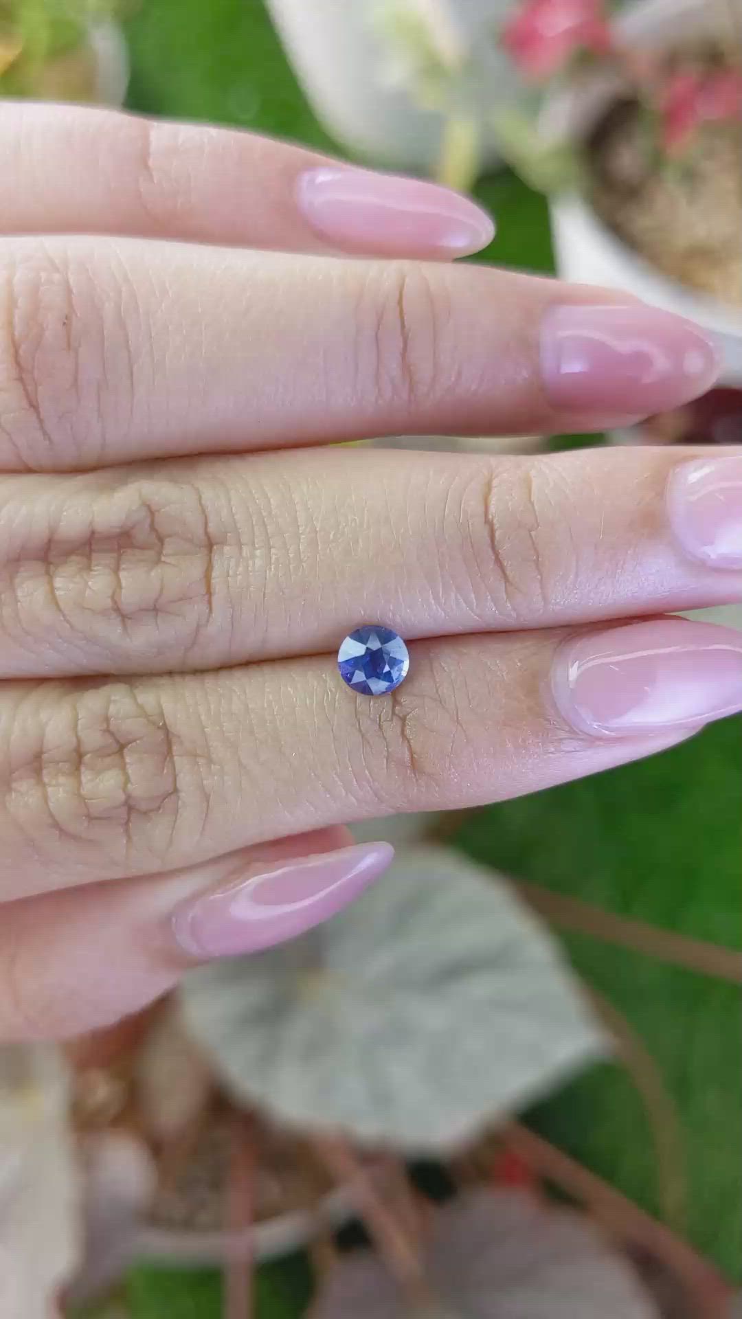 0.64 Ct. Blue Sapphire from Ceylon (Sri Lanka) Size Video
