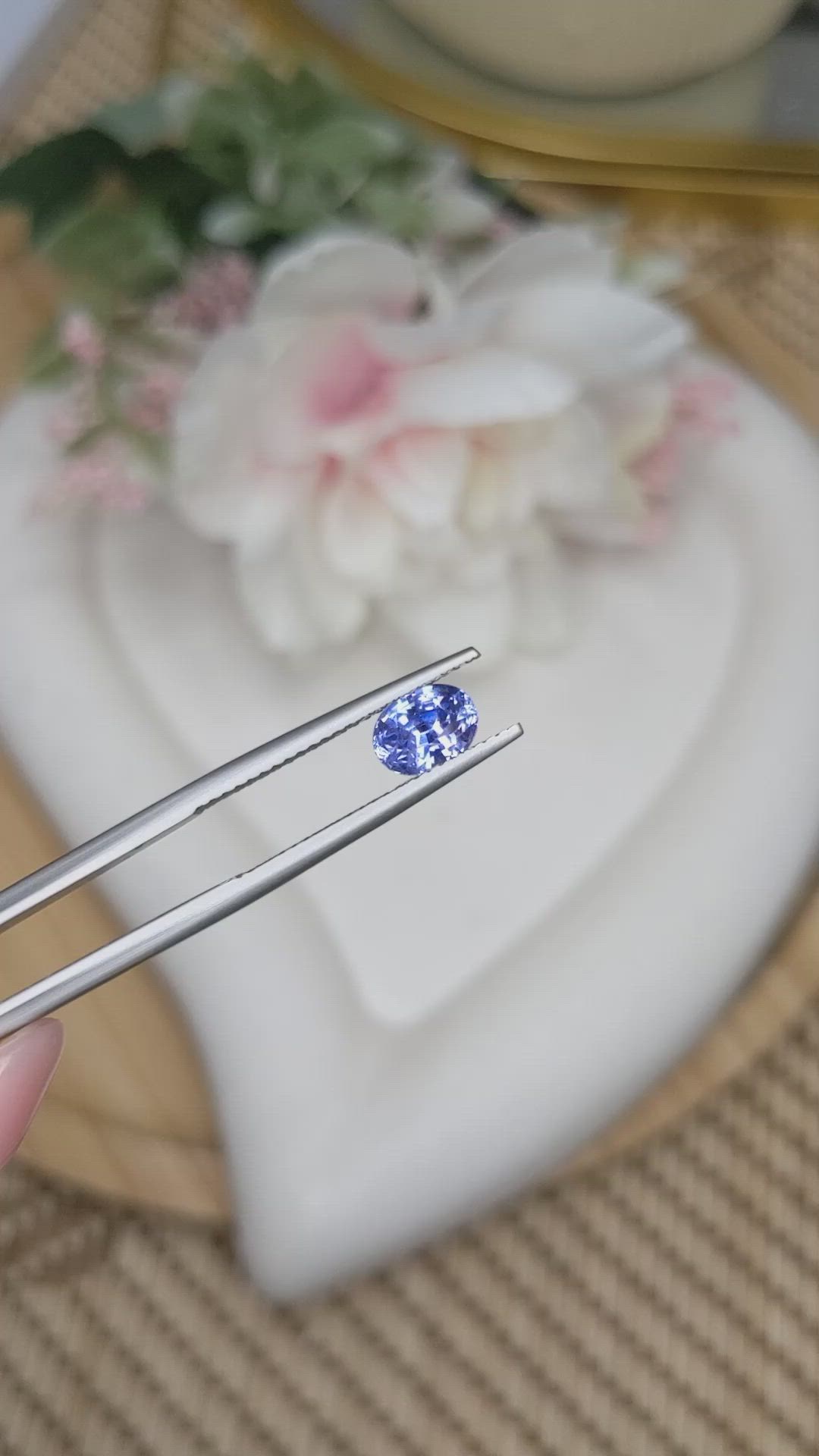 1.18 Ct. Blue Sapphire from Ceylon (Sri Lanka) Size Video