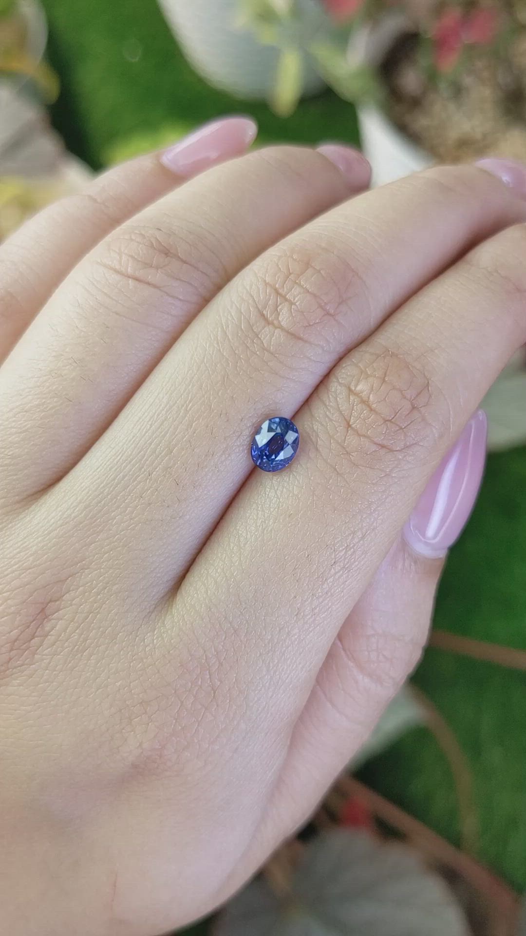 1.04 Ct. Blue Sapphire from Ceylon (Sri Lanka) Size Video