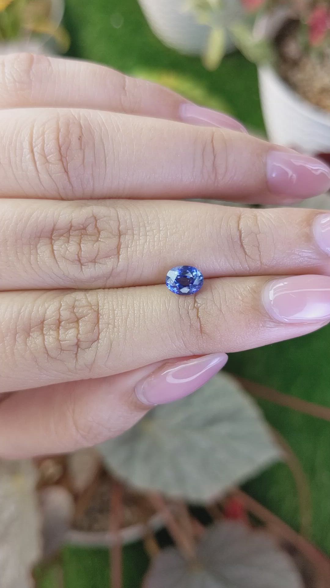 1.04 Ct. Blue Sapphire from Ceylon (Sri Lanka) Size Video