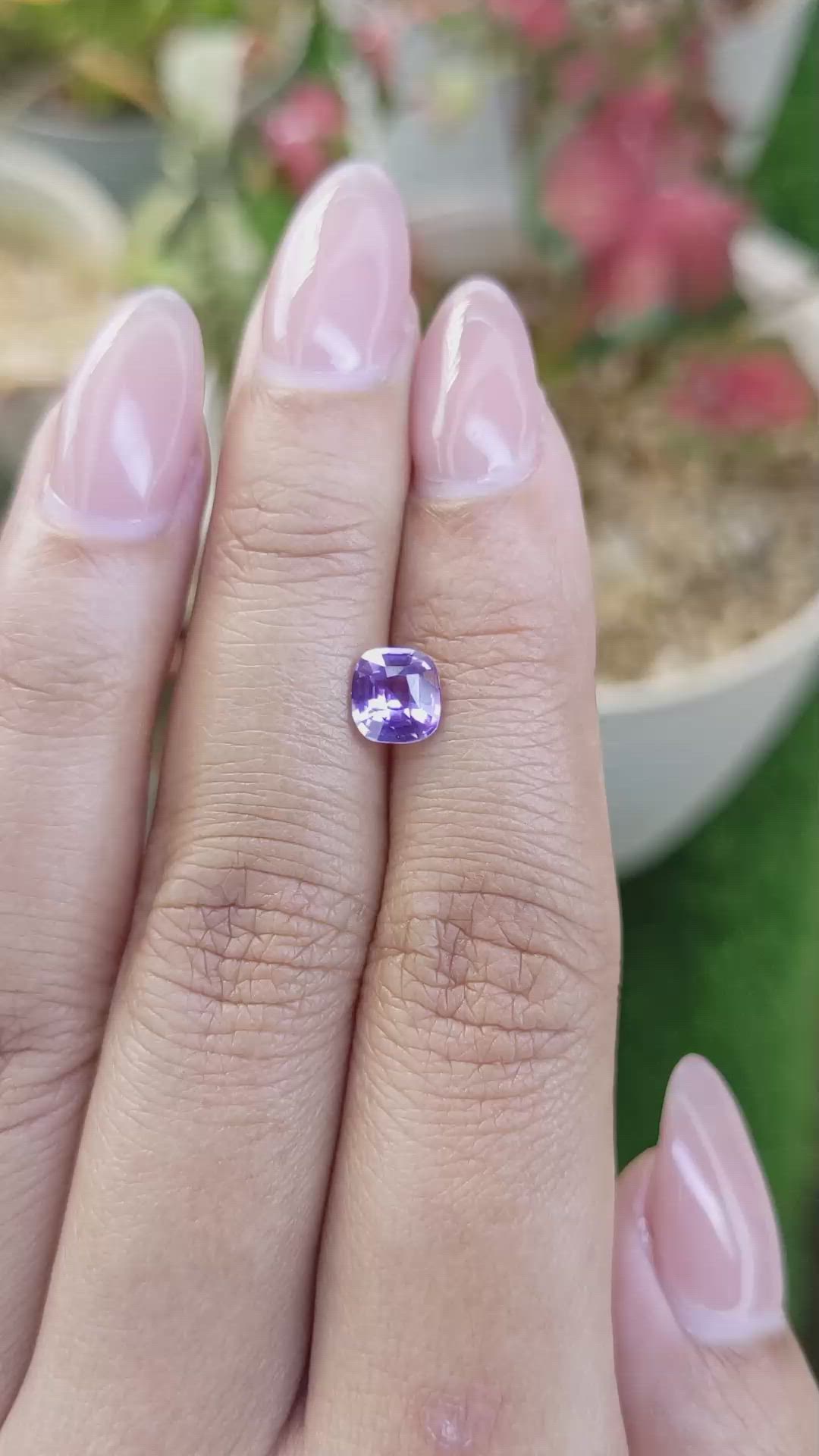 1.13 Ct. Purple Sapphire from Ceylon (Sri Lanka) Size Video