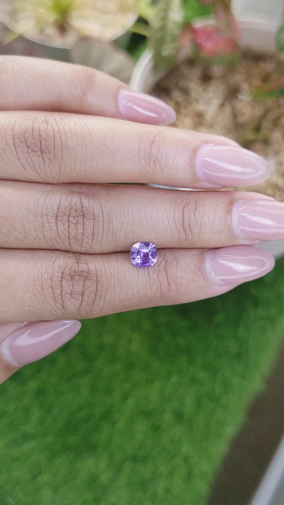 1.13 Ct. Purple Sapphire from Ceylon (Sri Lanka) Size Video