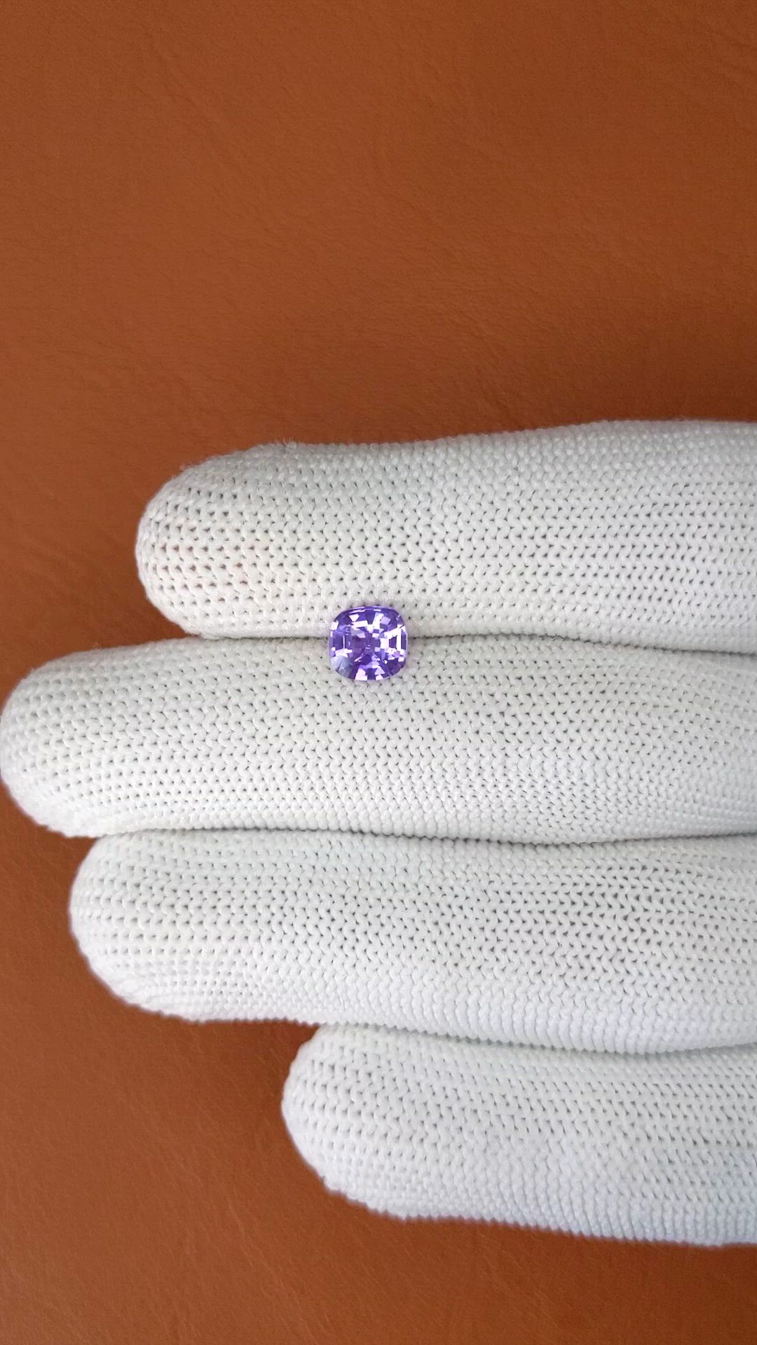 1.13 Ct. Purple Sapphire from Ceylon (Sri Lanka) Size Video