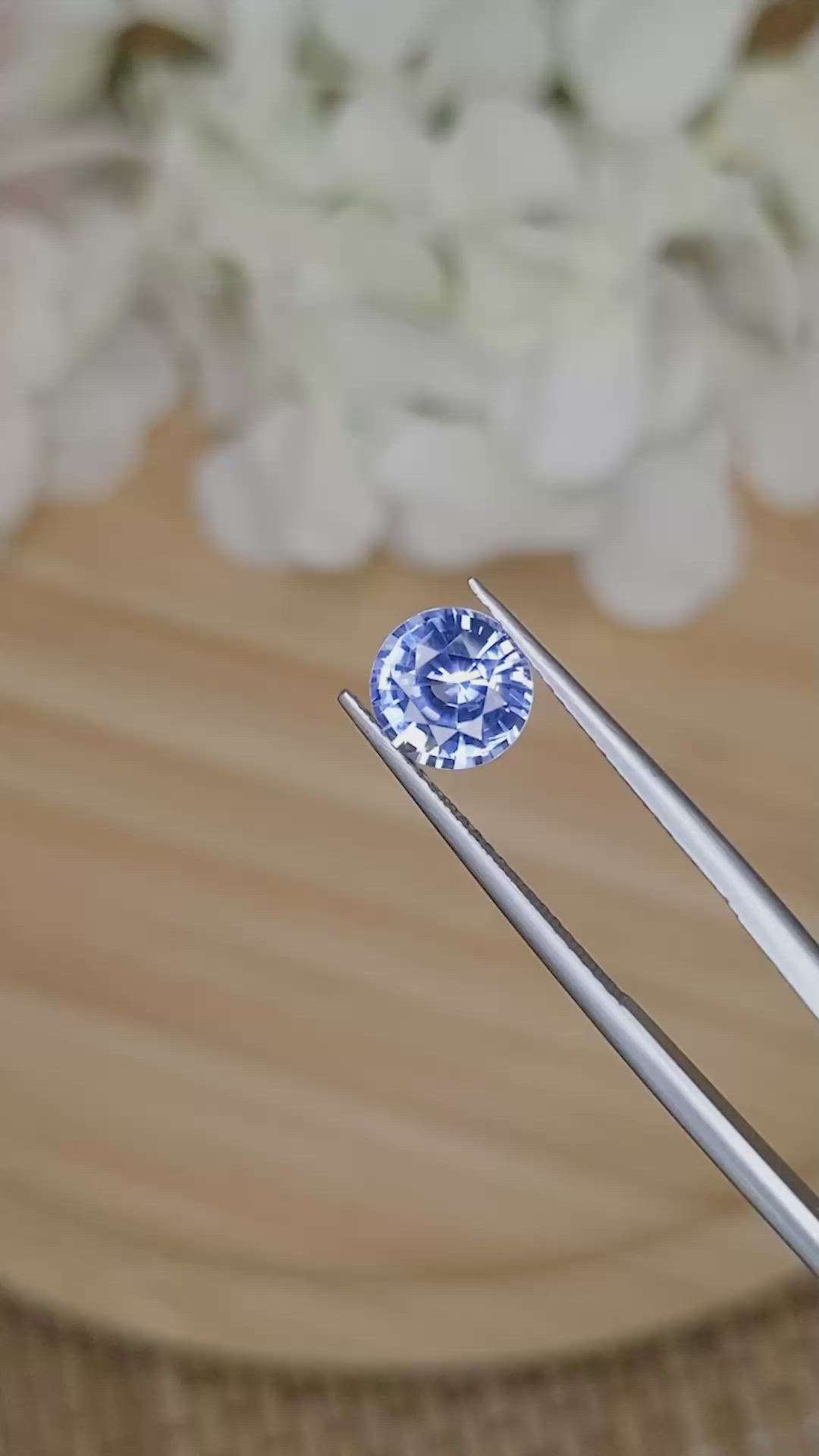 2.04 Ct. Blue Sapphire from Ceylon (Sri Lanka) Size Video