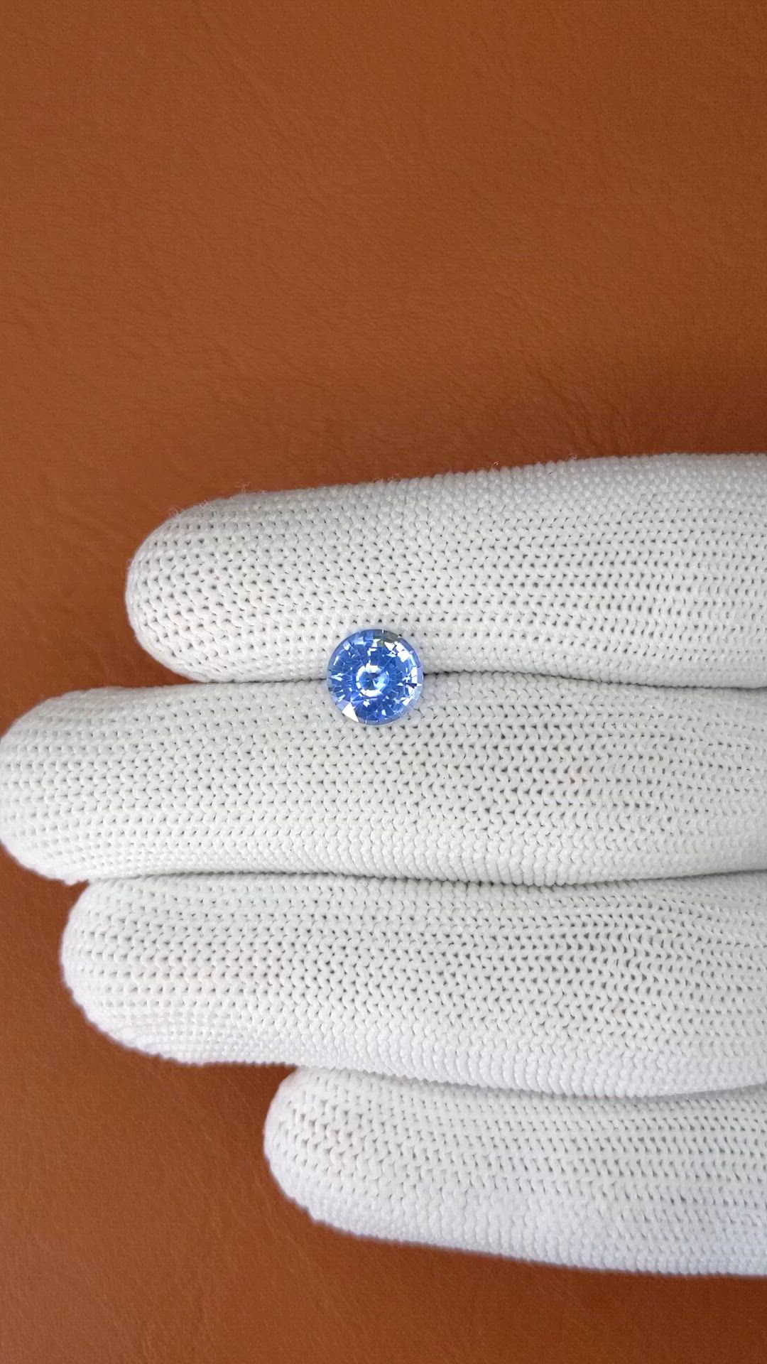2.04 Ct. Blue Sapphire from Ceylon (Sri Lanka) Size Video