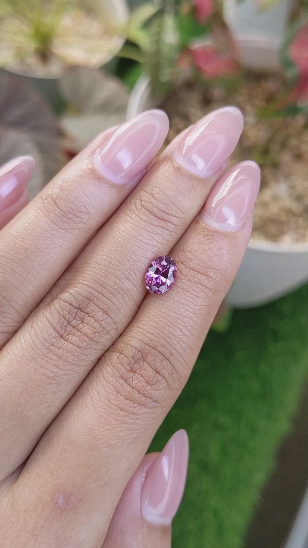 1.41 Ct. Purplish Pink Sapphire from Ceylon (Sri Lanka) Size Video