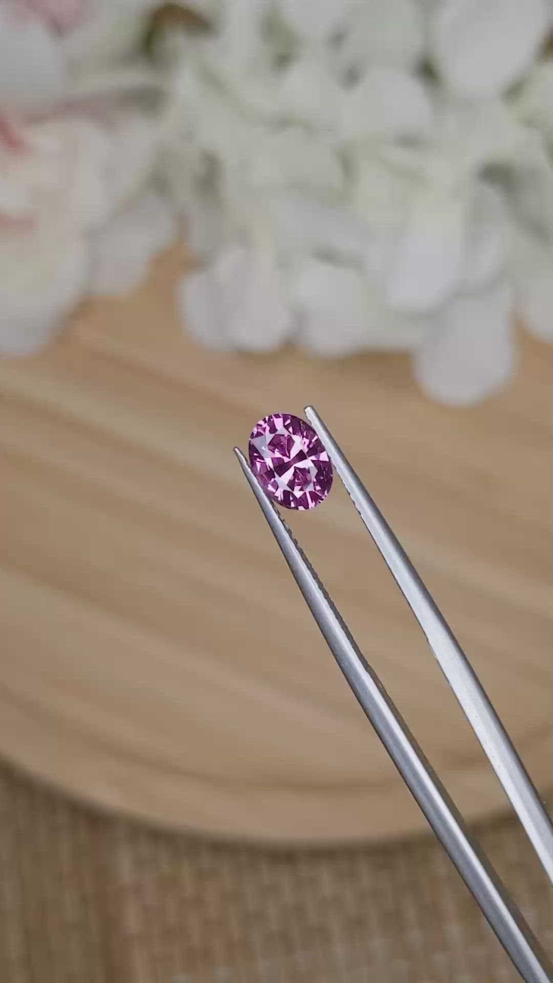 1.41 Ct. Purplish Pink Sapphire from Ceylon (Sri Lanka) Size Video