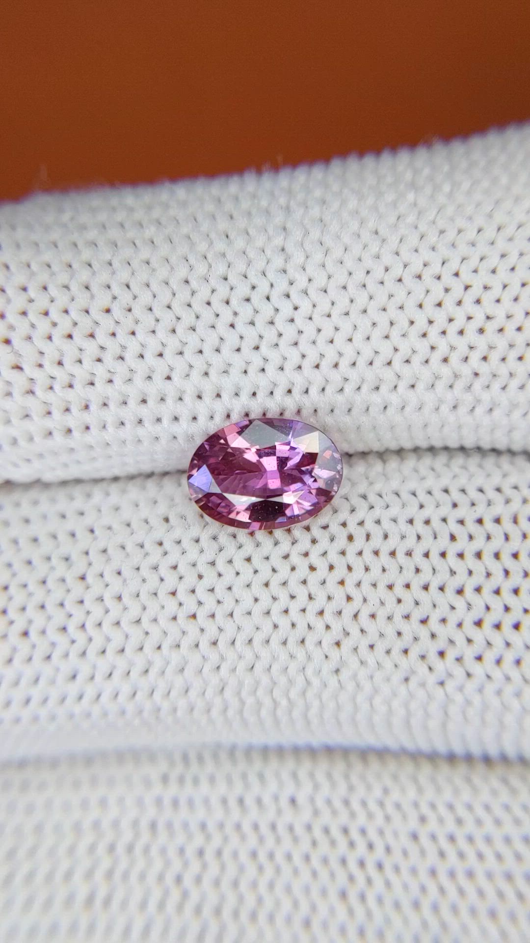 1.55 Ct. Purplish Pink Sapphire from Ceylon (Sri Lanka) Size Video