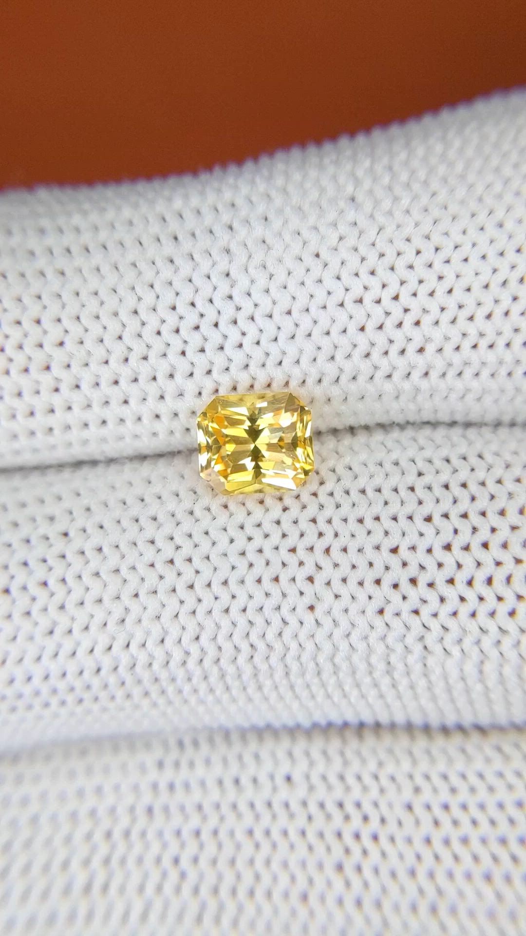 1.51 Ct. Yellow Sapphire from Ceylon (Sri Lanka) Size Video