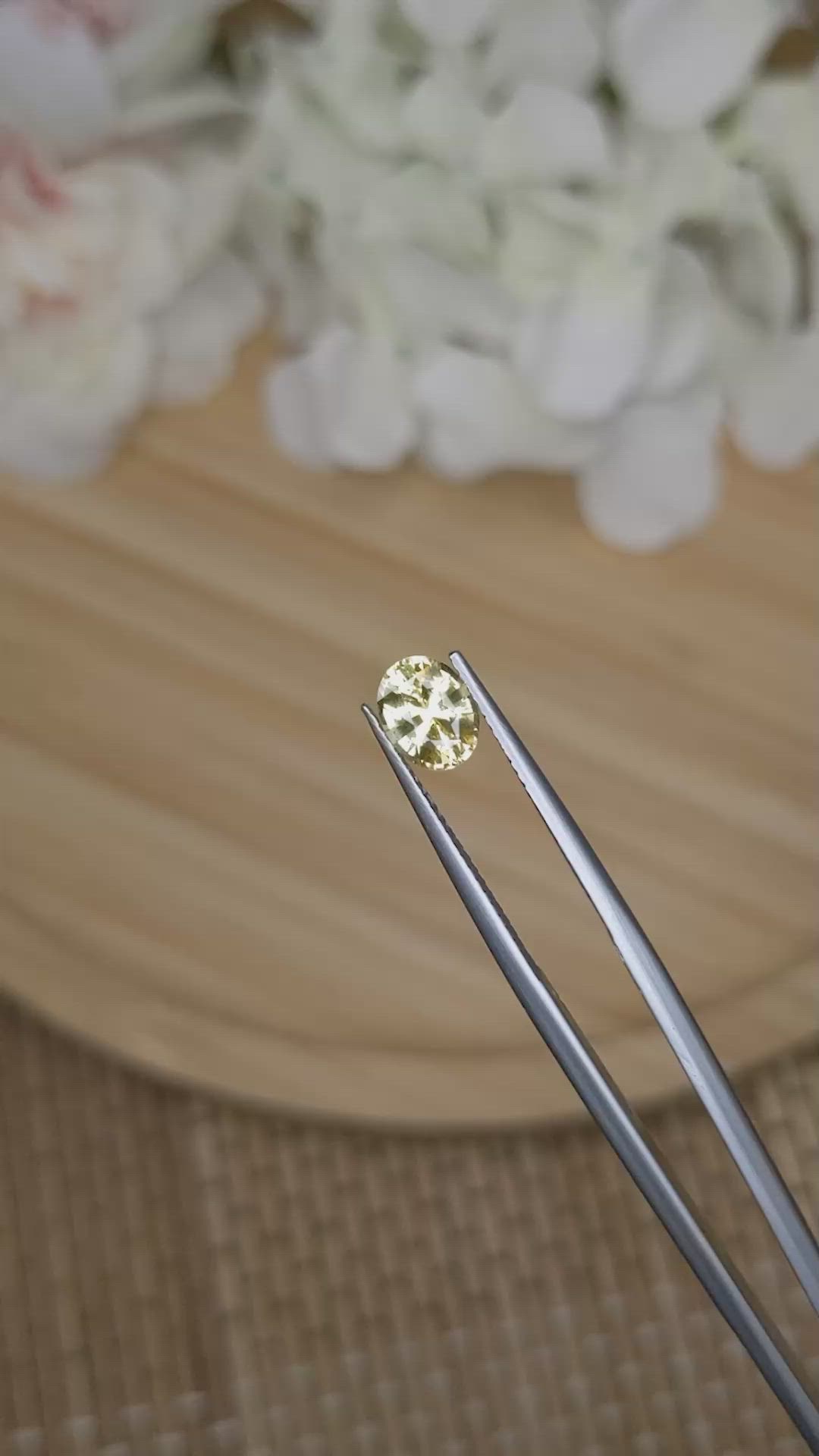 1.21 Ct. Yellow Sapphire from Ceylon (Sri Lanka) Size Video