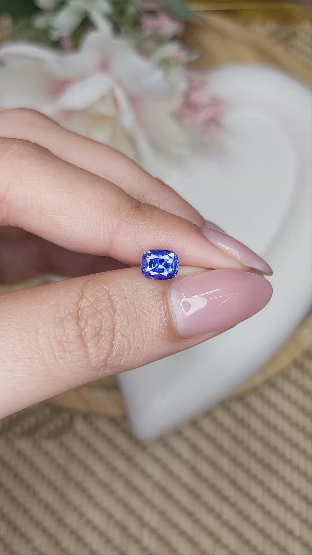 1.12 Ct. Blue Sapphire from Ceylon (Sri Lanka) Size Video
