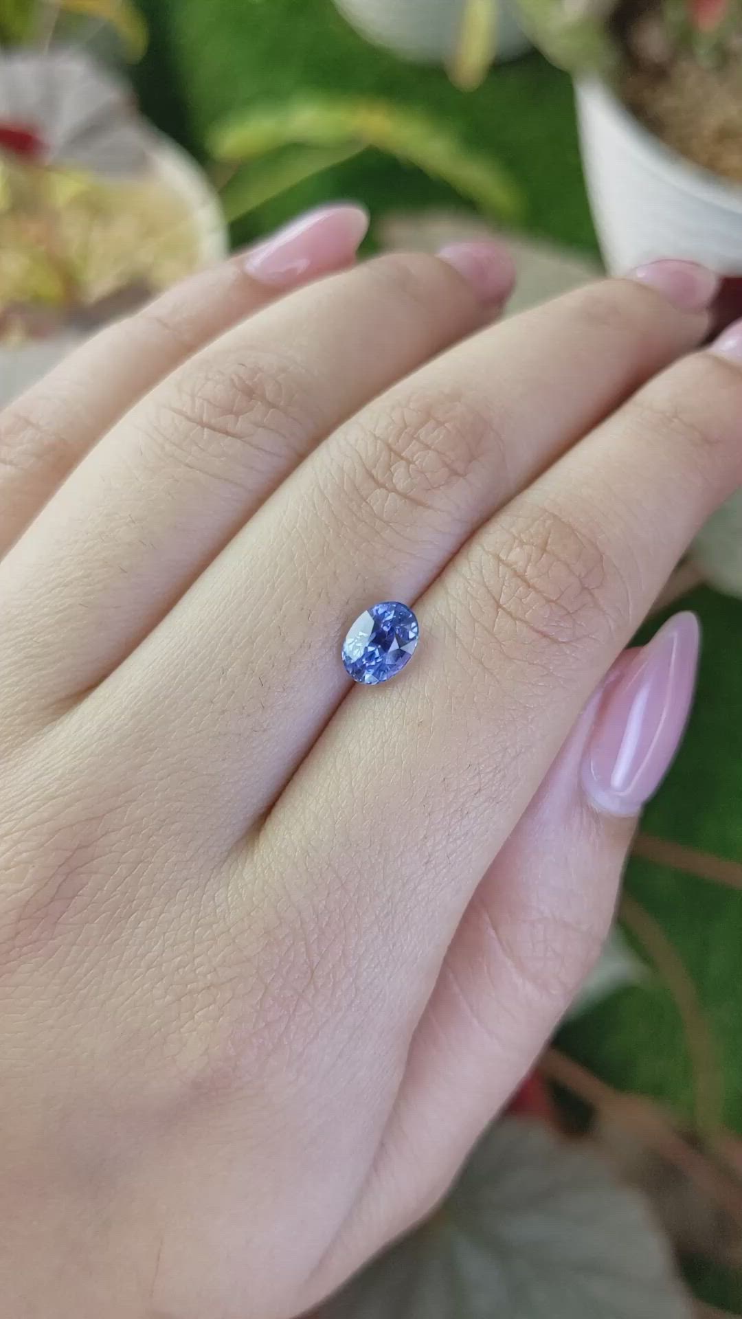 1.55 Ct. Blue Sapphire from Ceylon (Sri Lanka) Size Video