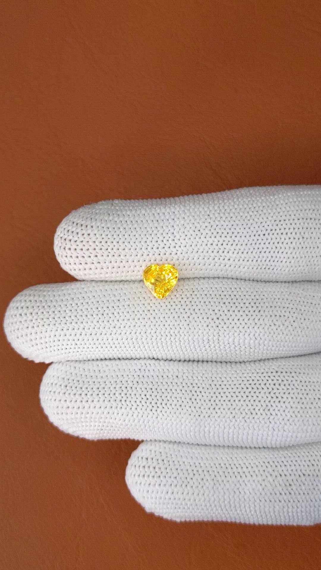 1.47 Ct. Yellow Sapphire from Ceylon (Sri Lanka) Size Video