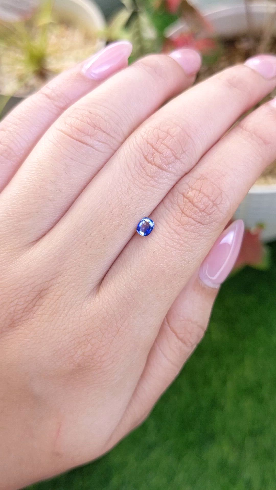 0.28 Ct. Blue Sapphire from Ceylon (Sri Lanka) Size Video