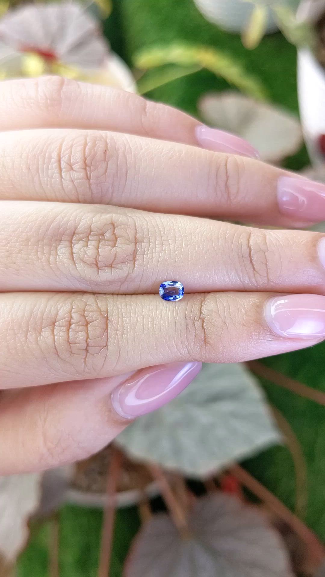 0.28 Ct. Blue Sapphire from Ceylon (Sri Lanka) Size Video