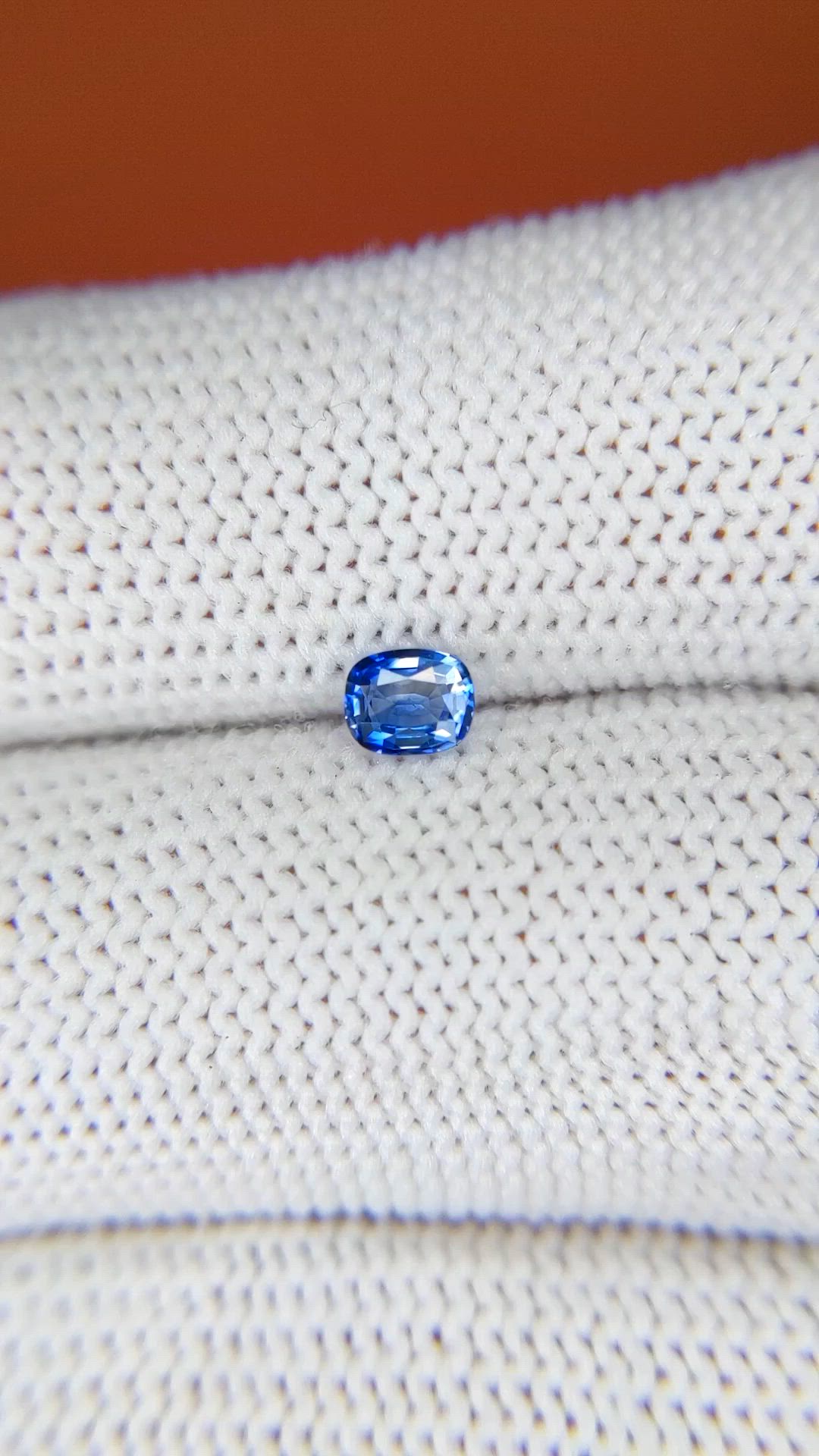 0.28 Ct. Blue Sapphire from Ceylon (Sri Lanka) Size Video