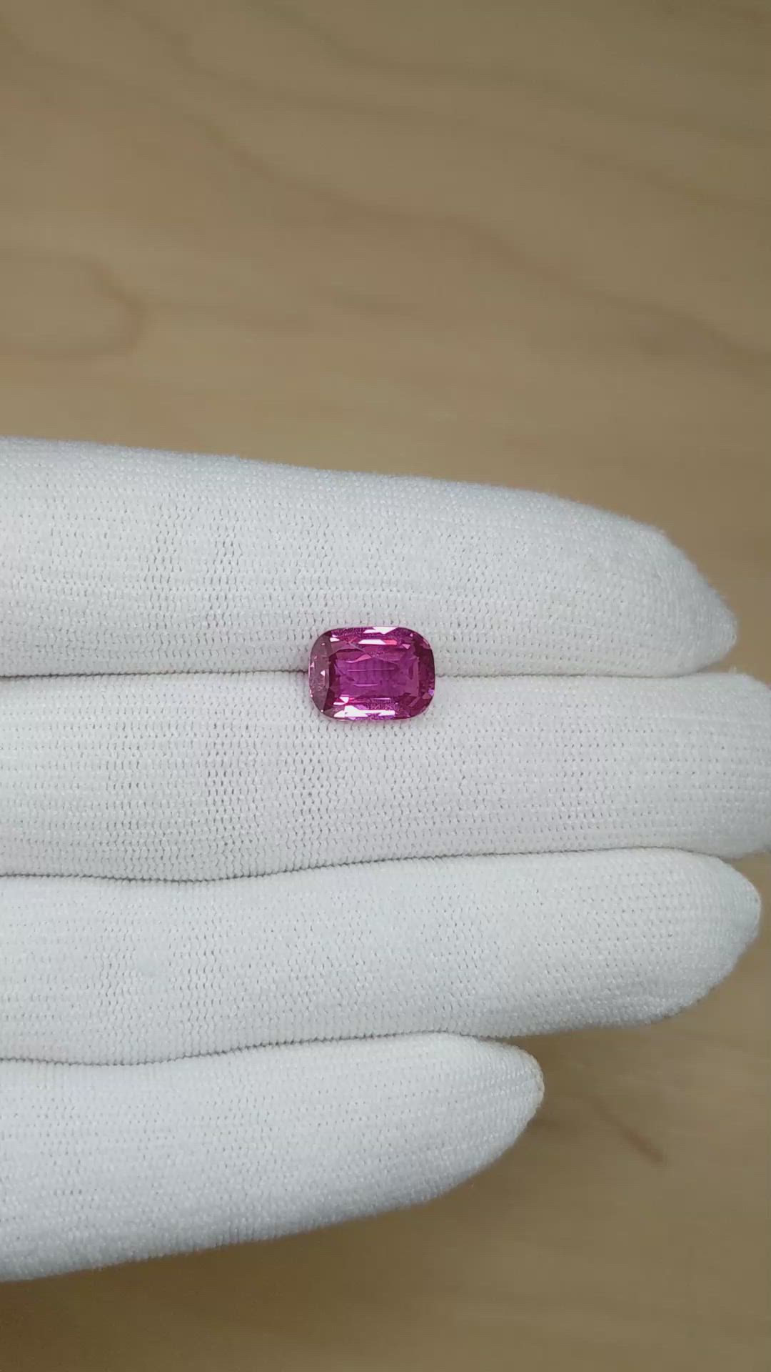 5.01 Ct. Purplish Pink Sapphire from Madagascar Size Video