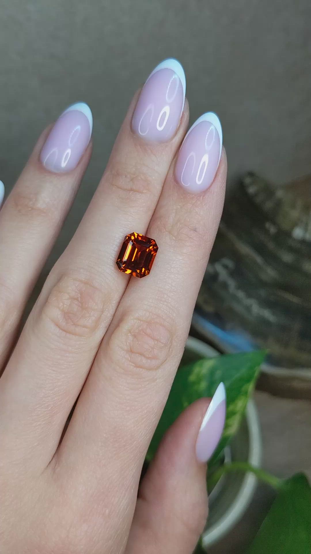 5.14 Ct. Orangish Brown Sapphire from Ceylon (Sri Lanka) Size Video