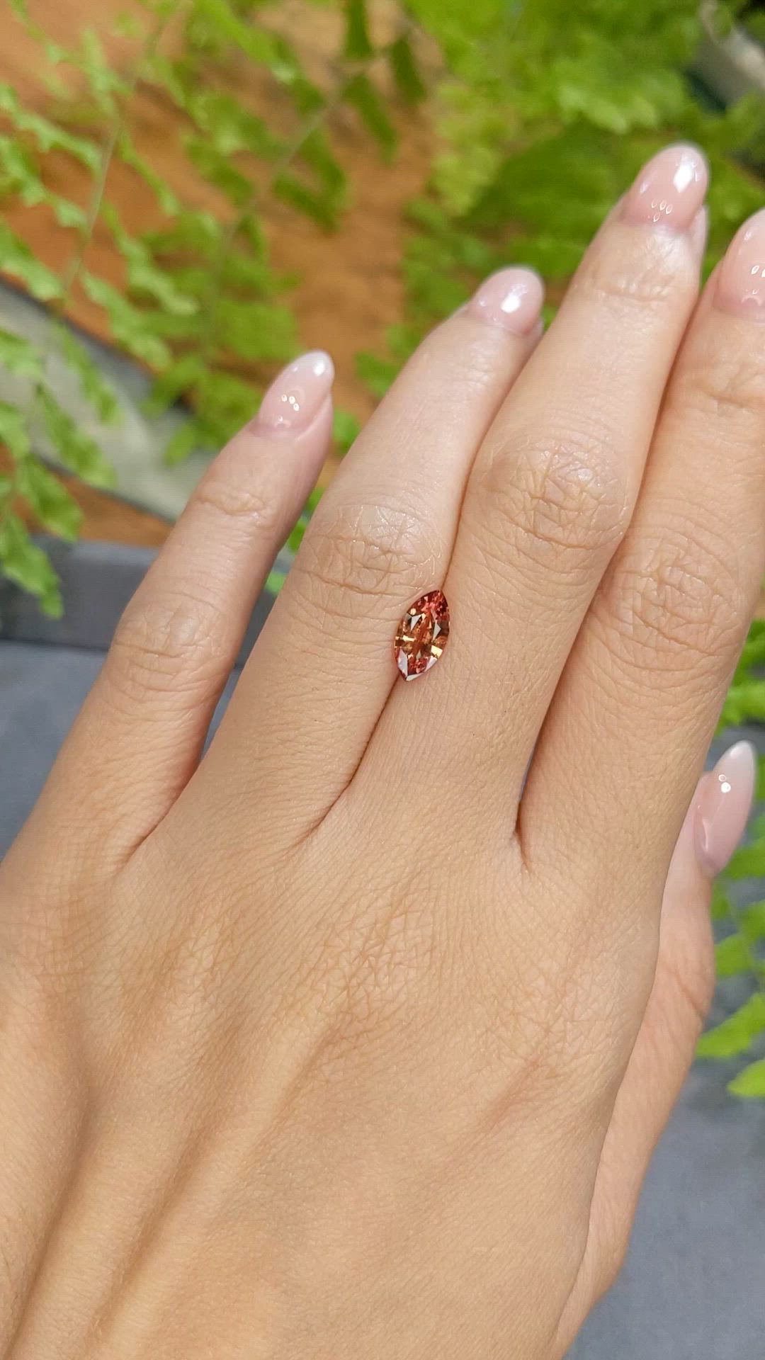 1.05 Ct. Orangish Brown Sapphire from Ceylon (Sri Lanka) Size Video