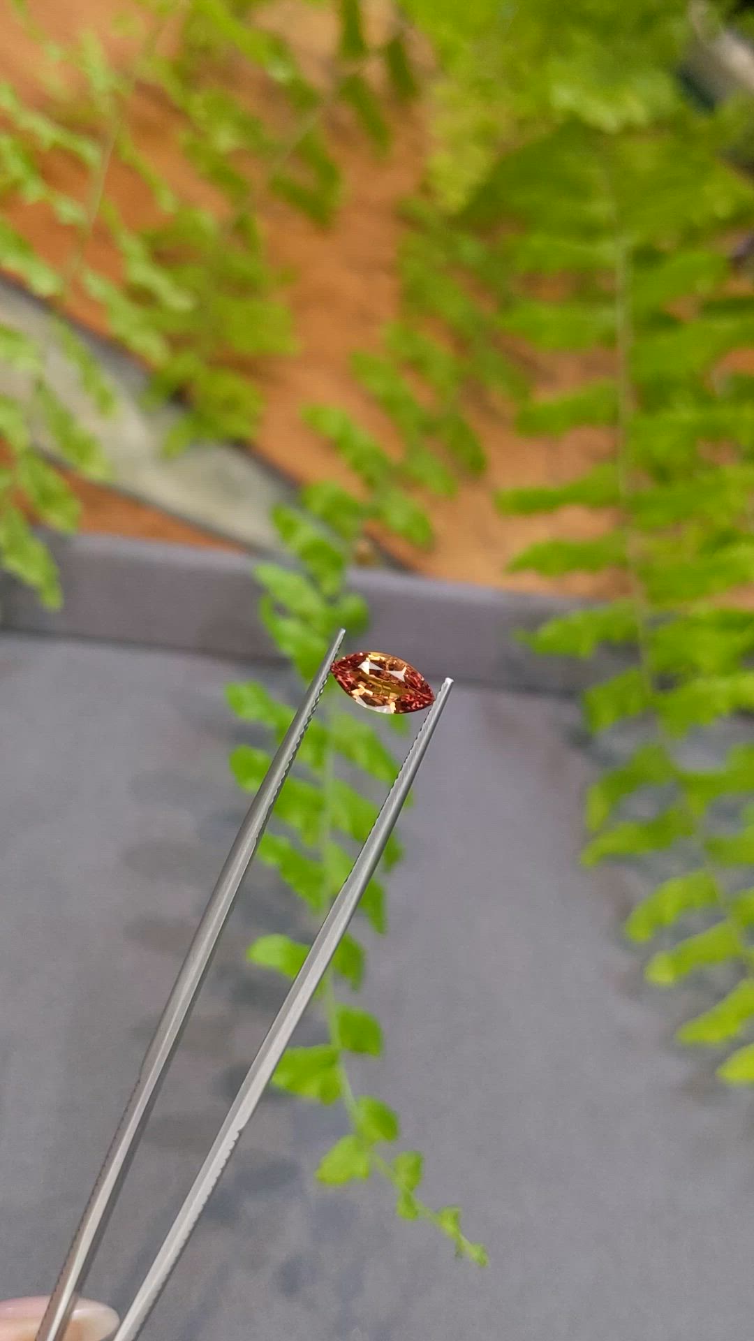 1.05 Ct. Orangish Brown Sapphire from Ceylon (Sri Lanka) Size Video