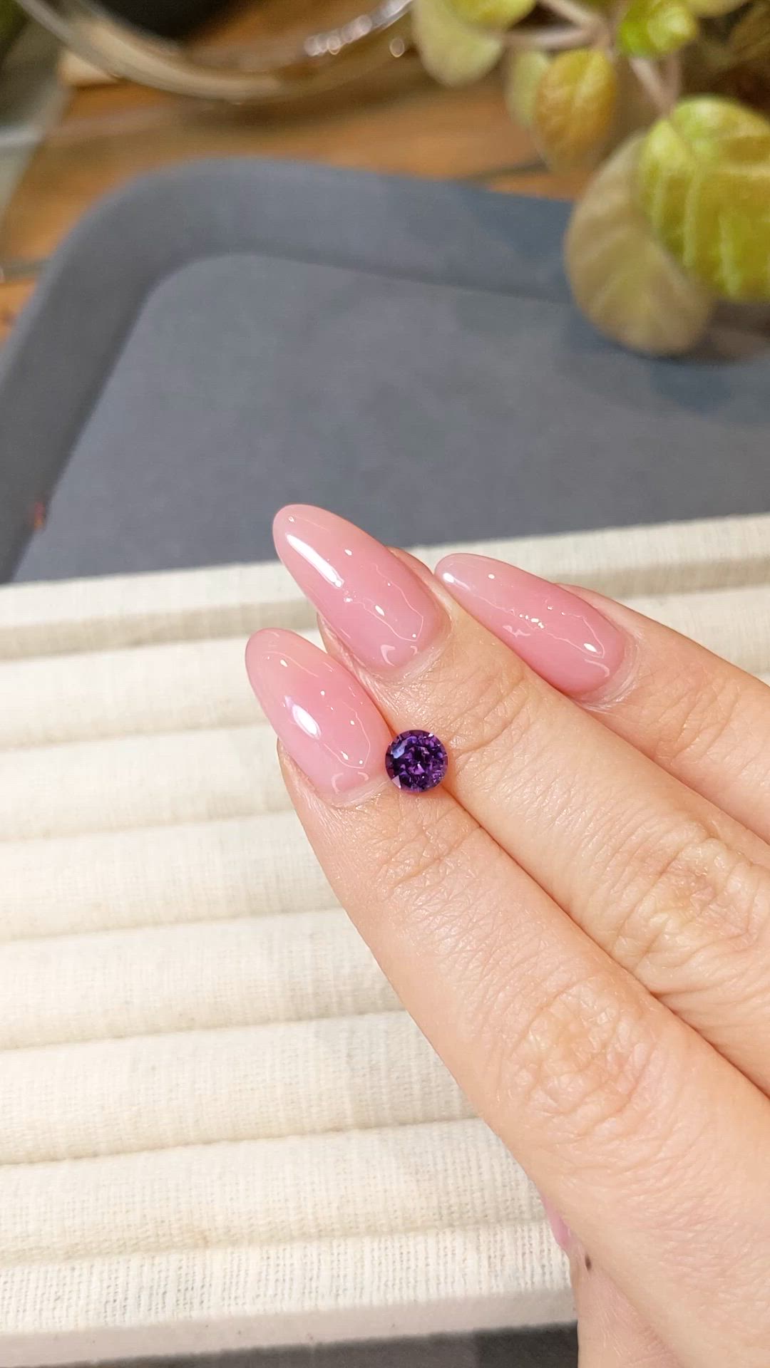 1.10 Ct. Purple Sapphire from Ceylon (Sri Lanka) Size Video