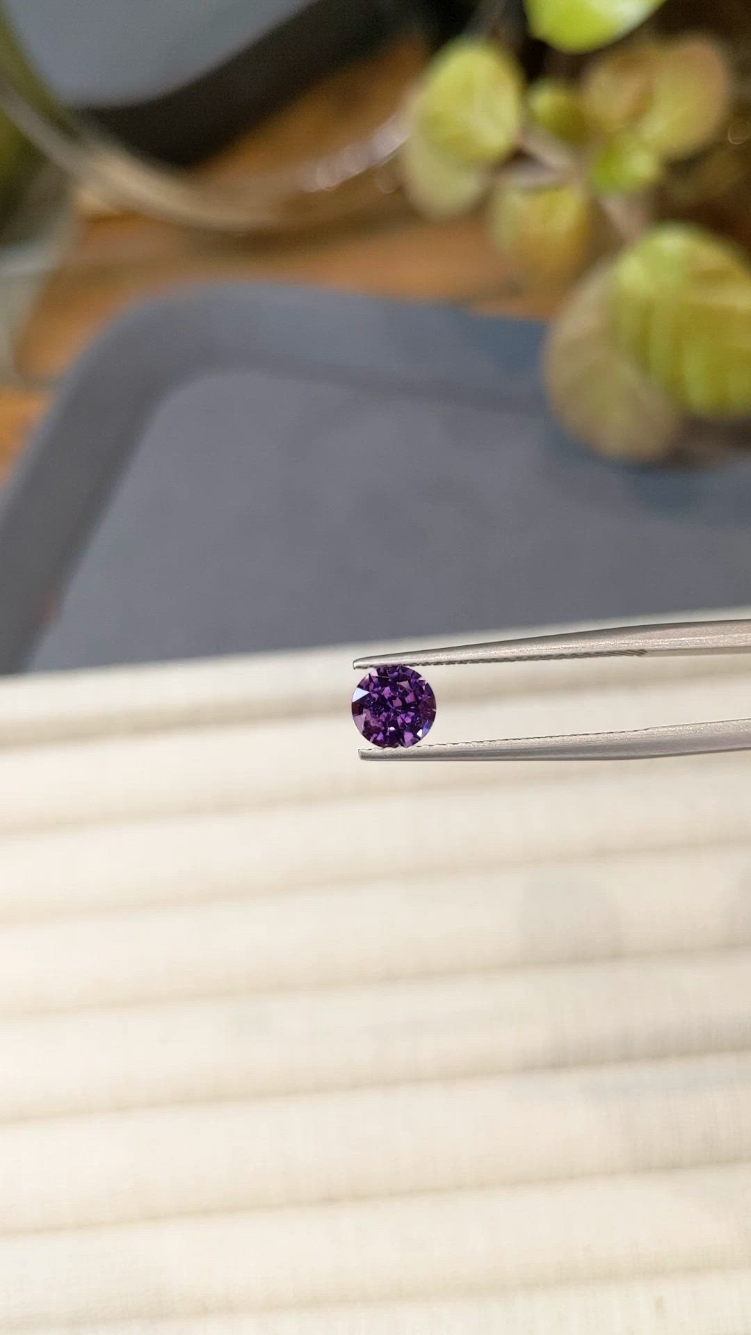 1.10 Ct. Purple Sapphire from Ceylon (Sri Lanka) Size Video