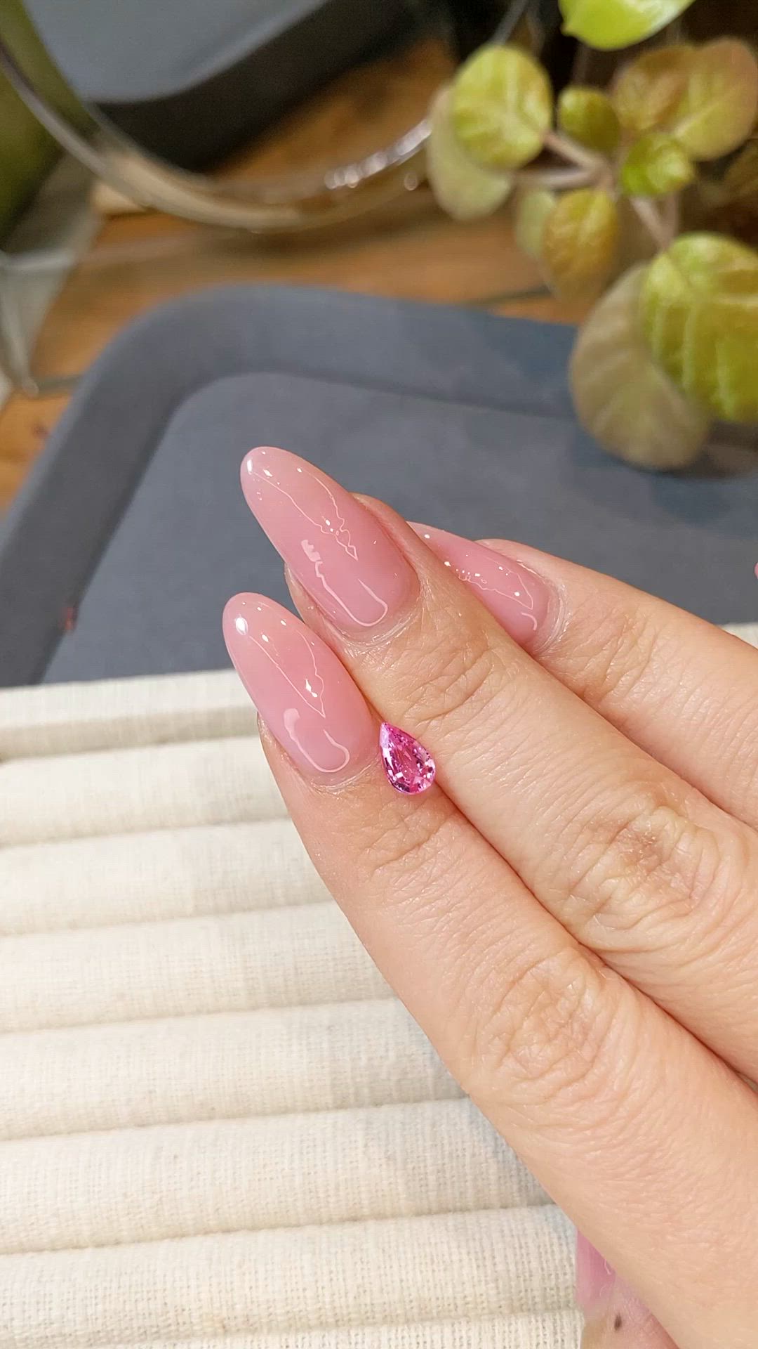 0.75 Ct. Pink Sapphire from Ceylon (Sri Lanka) Size Video