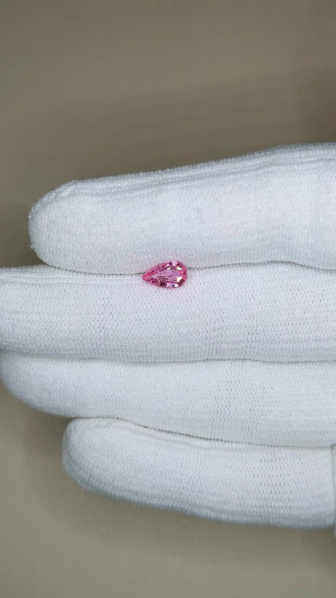 0.75 Ct. Pink Sapphire from Ceylon (Sri Lanka) Size Video