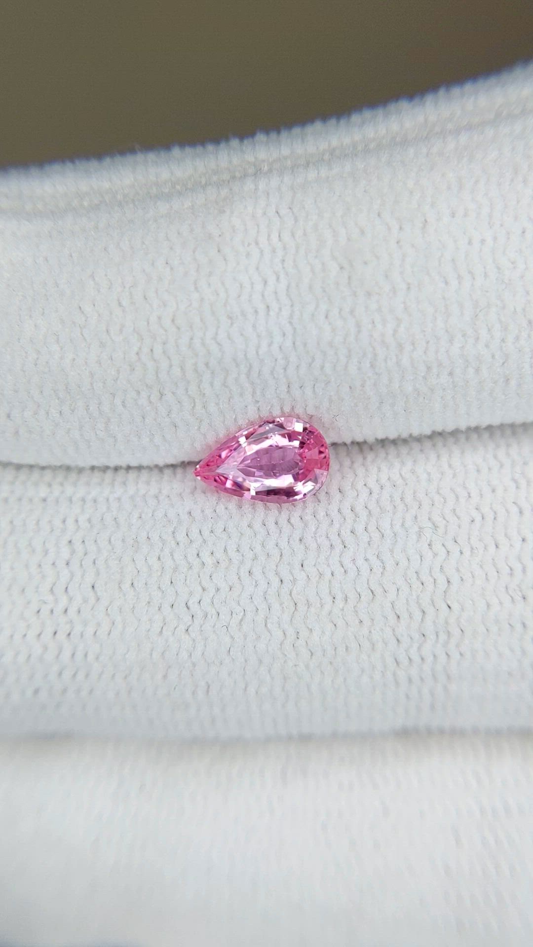 0.75 Ct. Pink Sapphire from Ceylon (Sri Lanka) Size Video