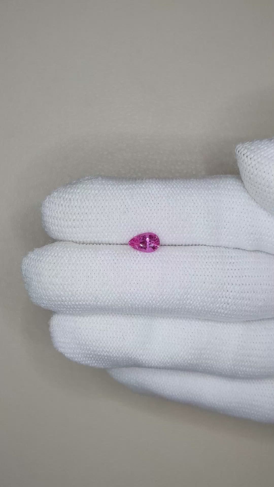 0.80 Ct. Pink Sapphire from Ceylon (Sri Lanka) Size Video