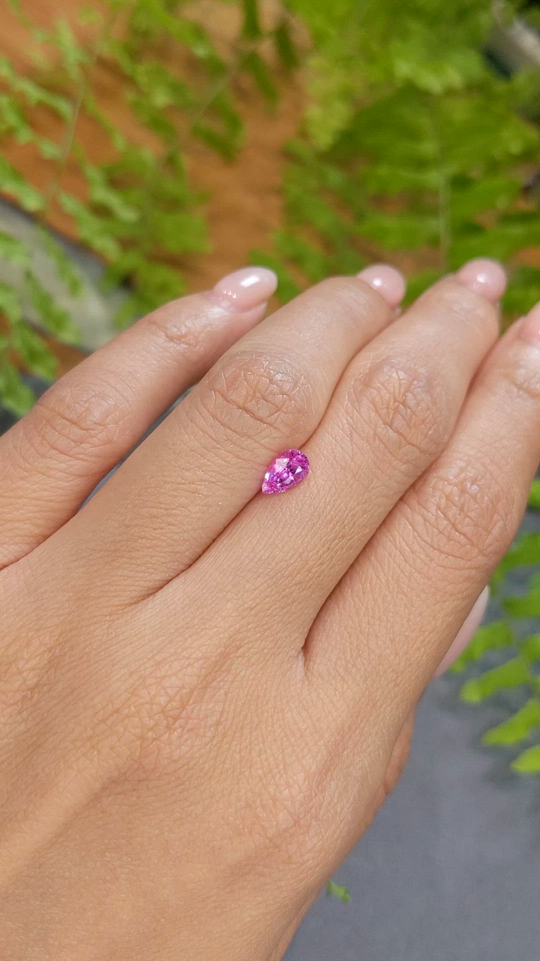 0.80 Ct. Pink Sapphire from Ceylon (Sri Lanka) Size Video