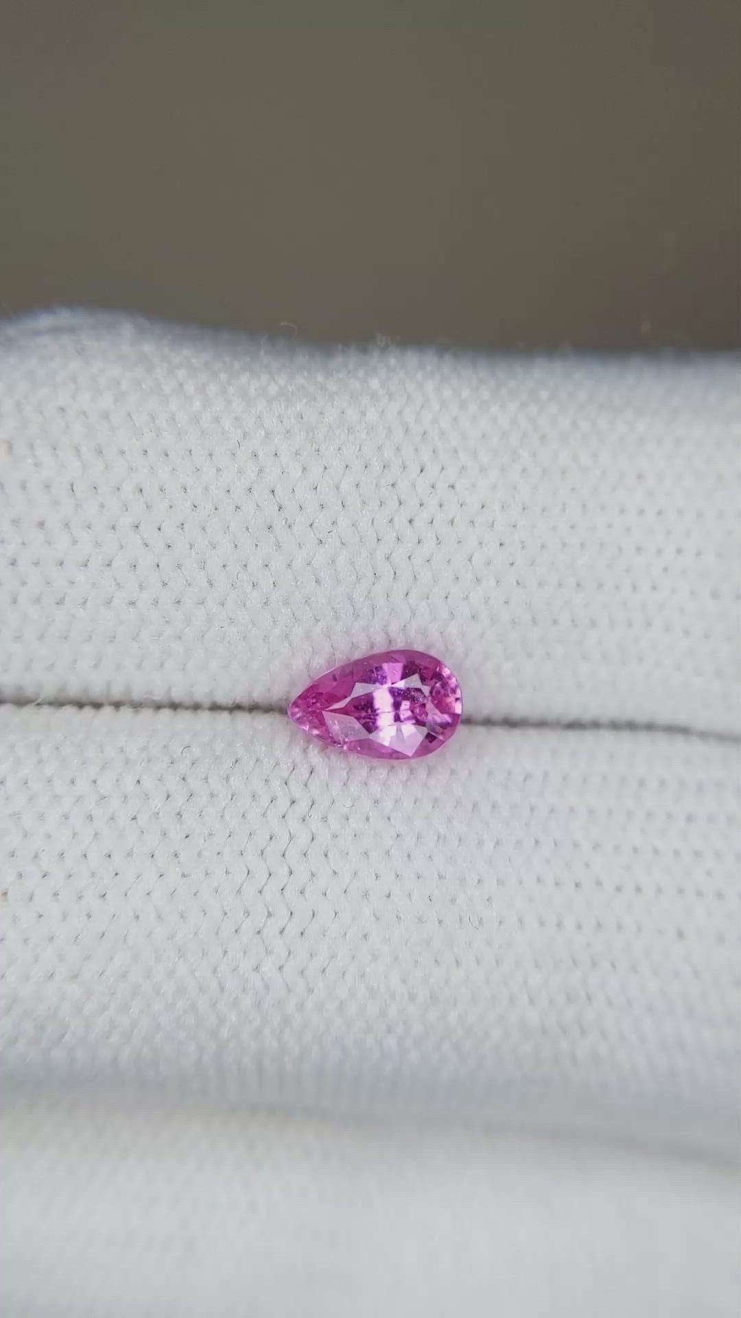 0.80 Ct. Pink Sapphire from Ceylon (Sri Lanka) Size Video