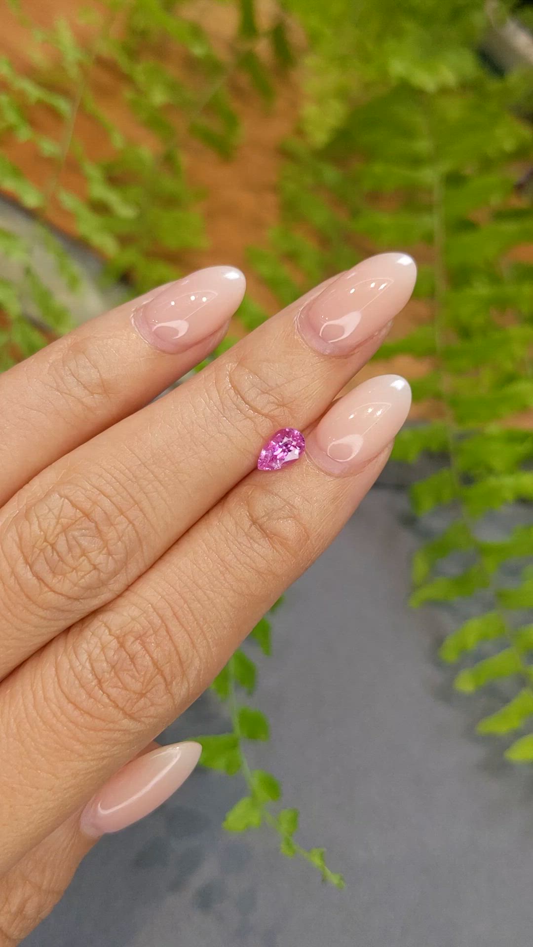 0.80 Ct. Pink Sapphire from Ceylon (Sri Lanka) Size Video