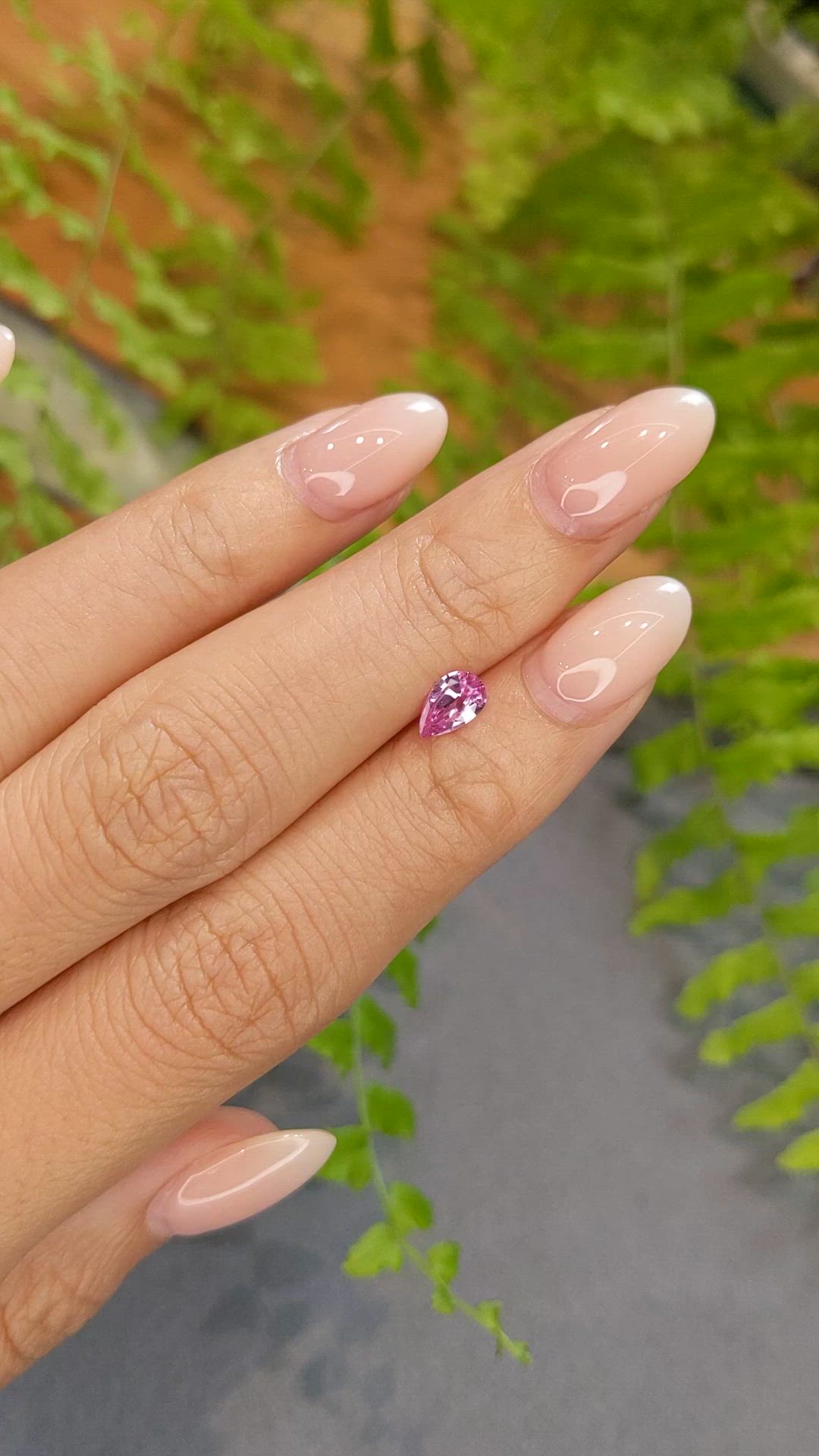 0.47 Ct. Pink Sapphire from Ceylon (Sri Lanka) Size Video