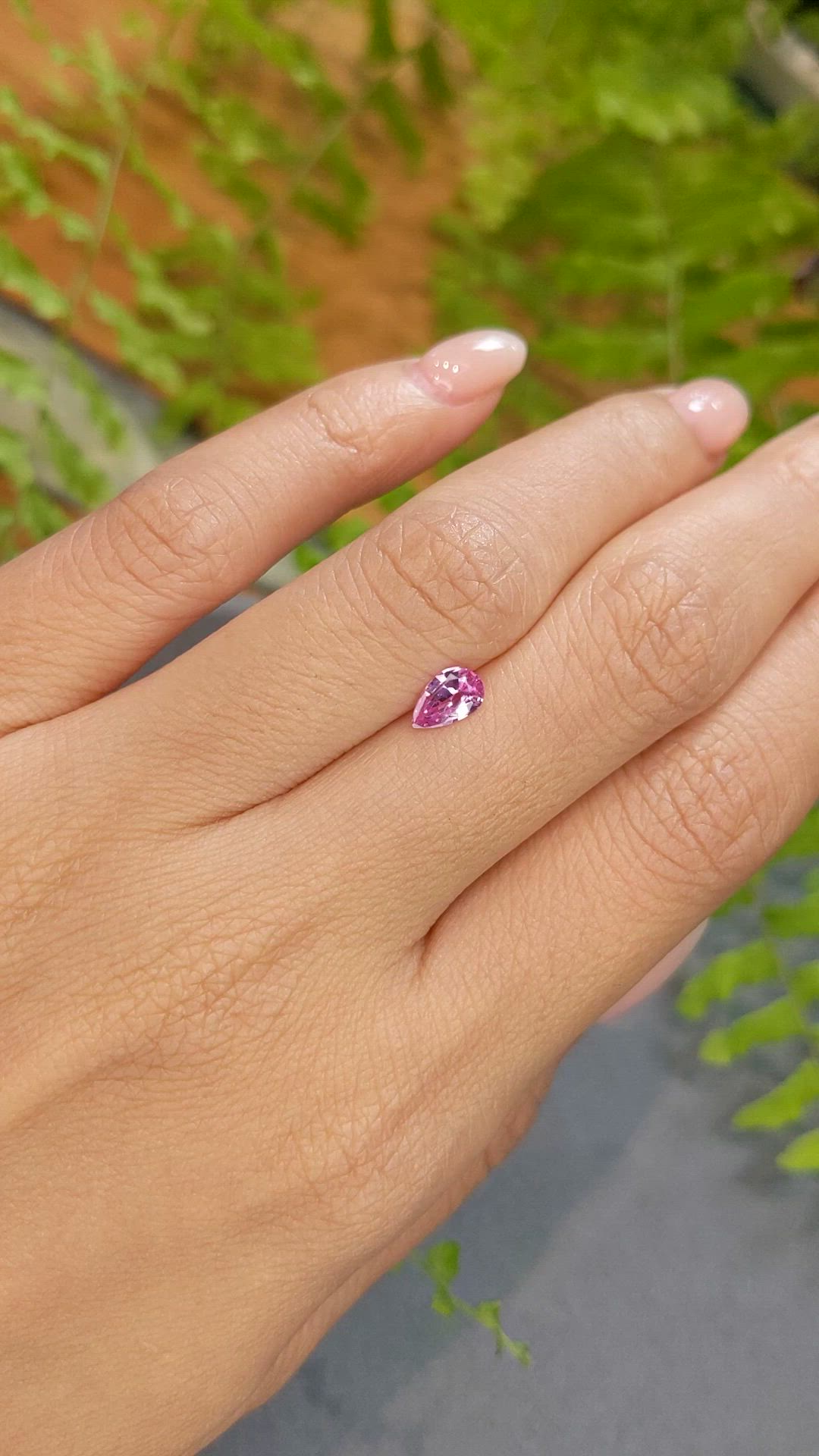 0.47 Ct. Pink Sapphire from Ceylon (Sri Lanka) Size Video
