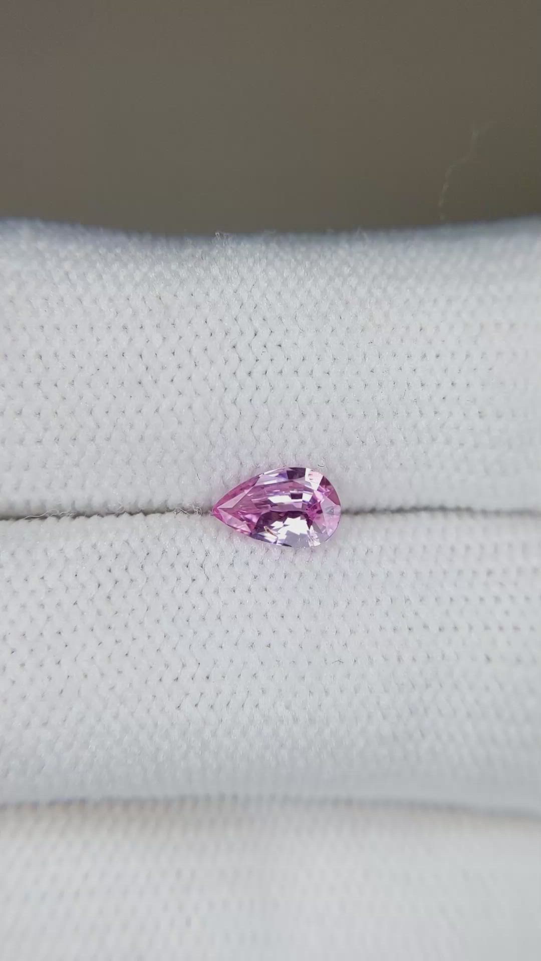 0.47 Ct. Pink Sapphire from Ceylon (Sri Lanka) Size Video