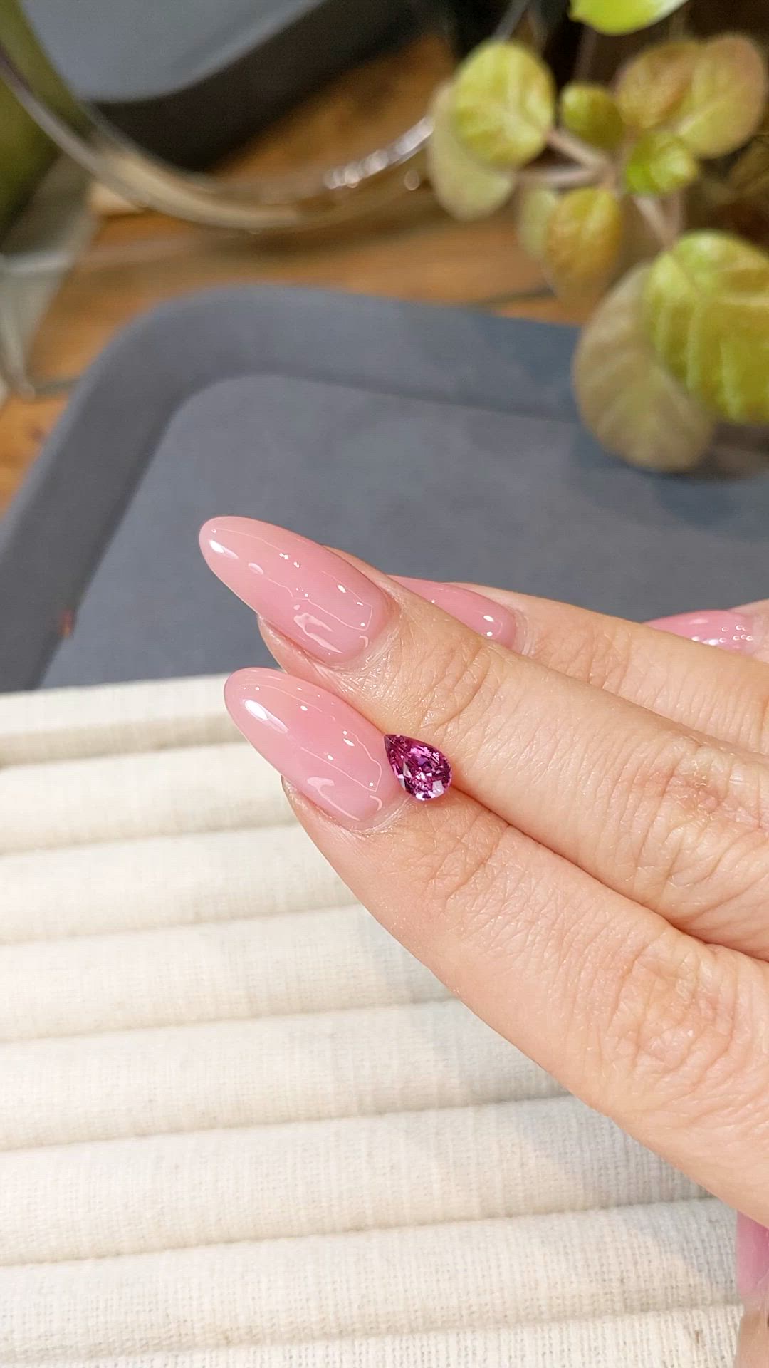 1.02 Ct. Purplish Pink Sapphire from Ceylon (Sri Lanka) Size Video