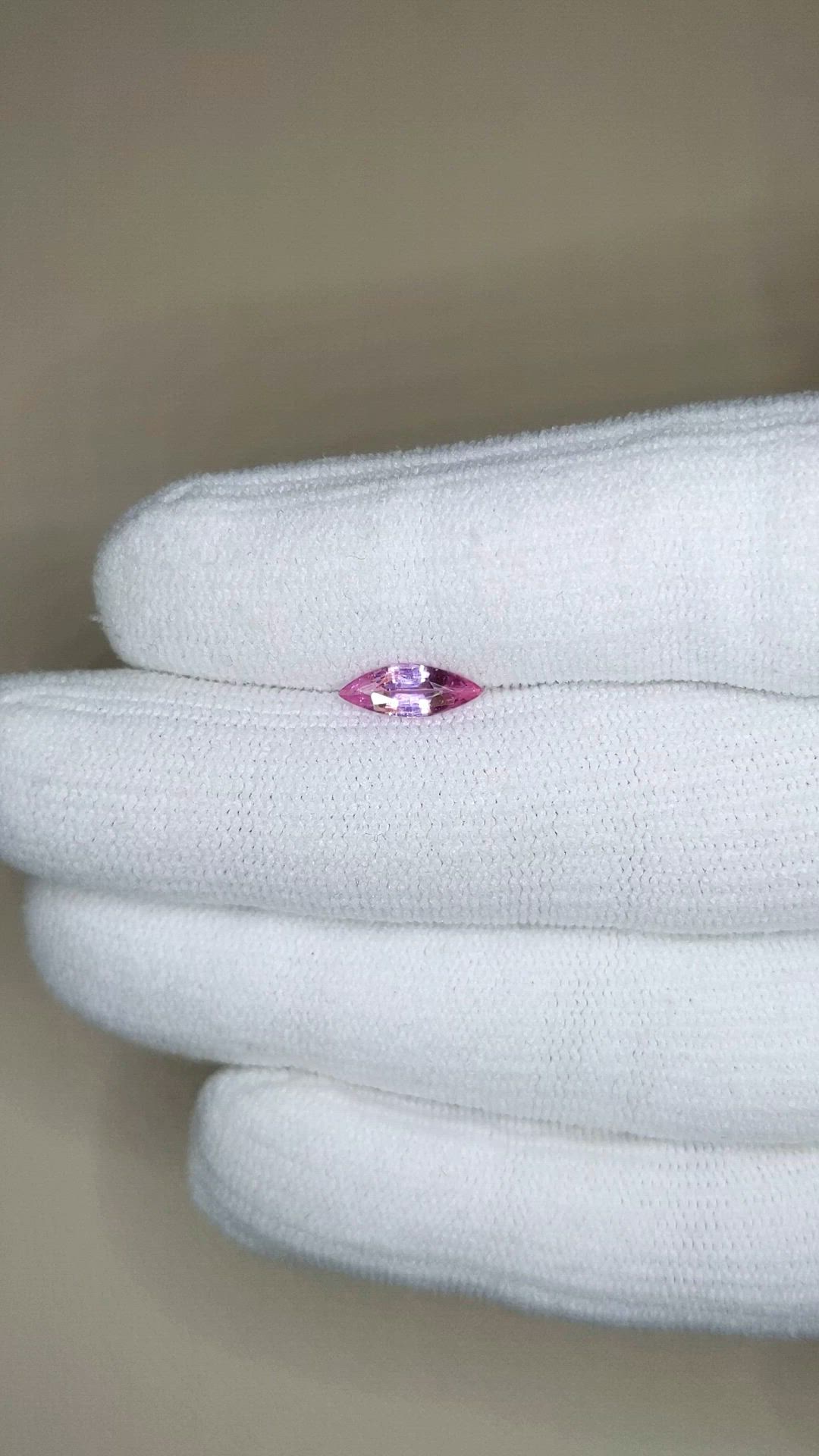 0.50 Ct. Pink Sapphire from Ceylon (Sri Lanka) Size Video