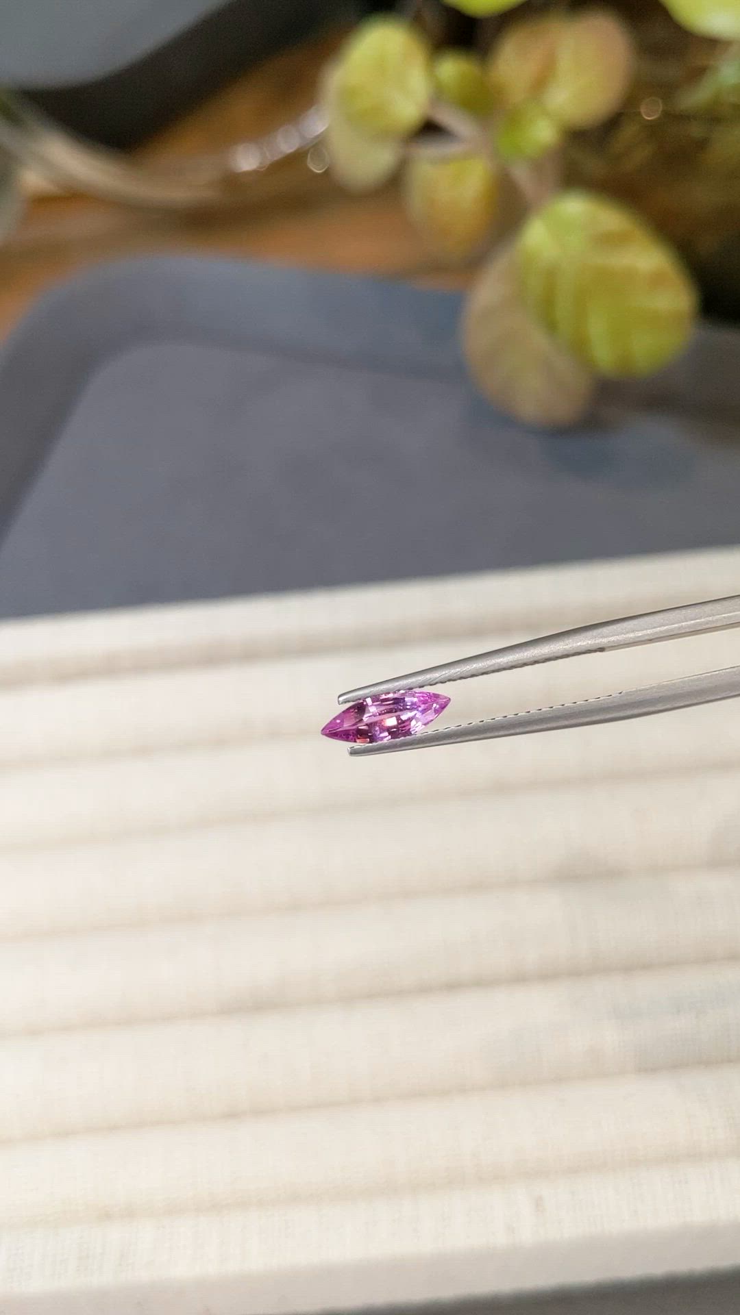 0.50 Ct. Pink Sapphire from Ceylon (Sri Lanka) Size Video