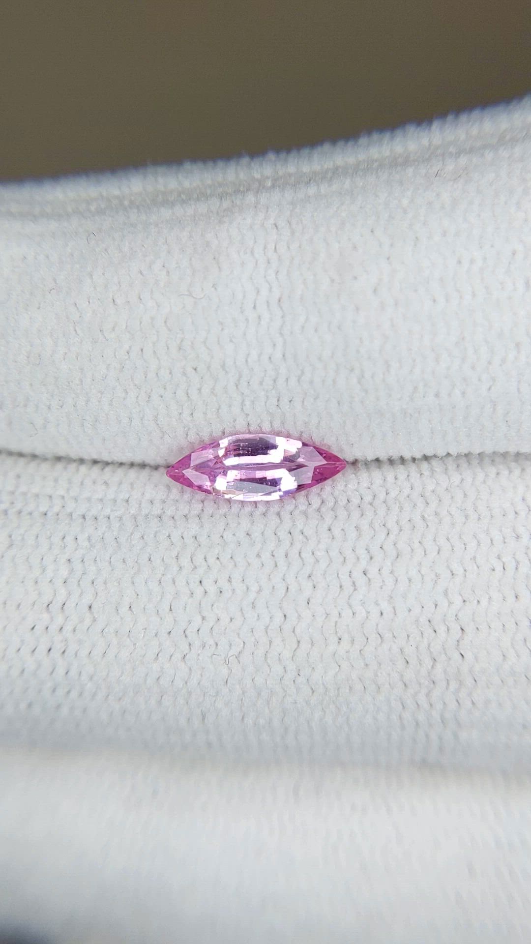 0.50 Ct. Pink Sapphire from Ceylon (Sri Lanka) Size Video