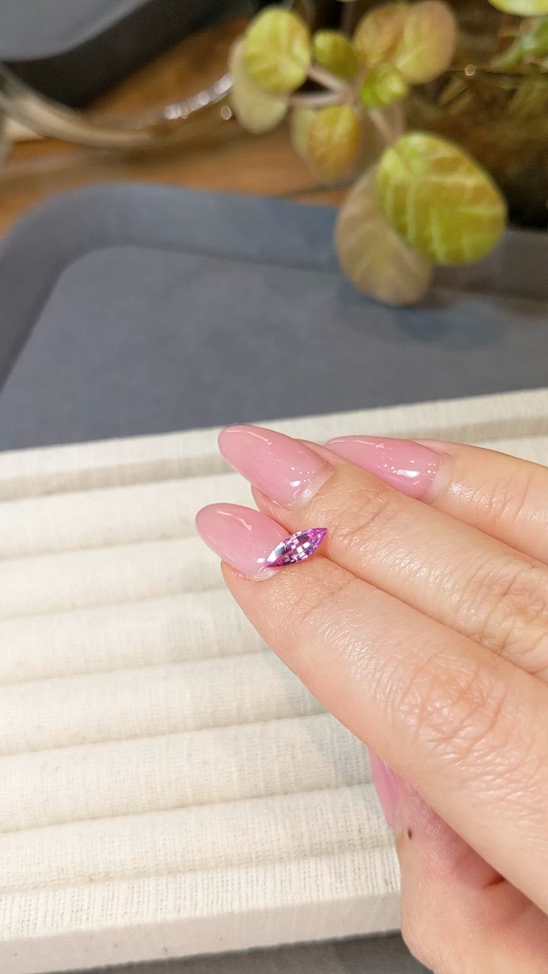 0.50 Ct. Pink Sapphire from Ceylon (Sri Lanka) Size Video