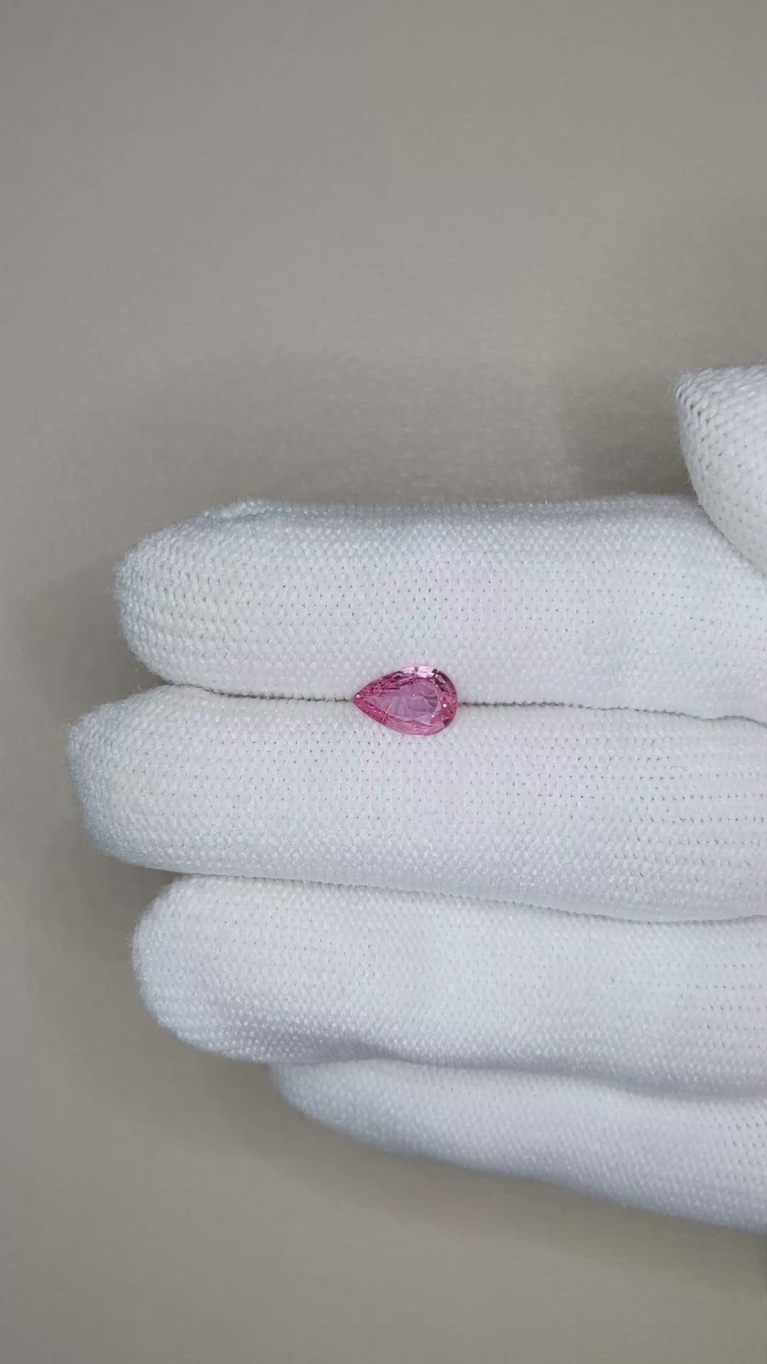 0.75 Ct. Pink Sapphire from Ceylon (Sri Lanka) Size Video