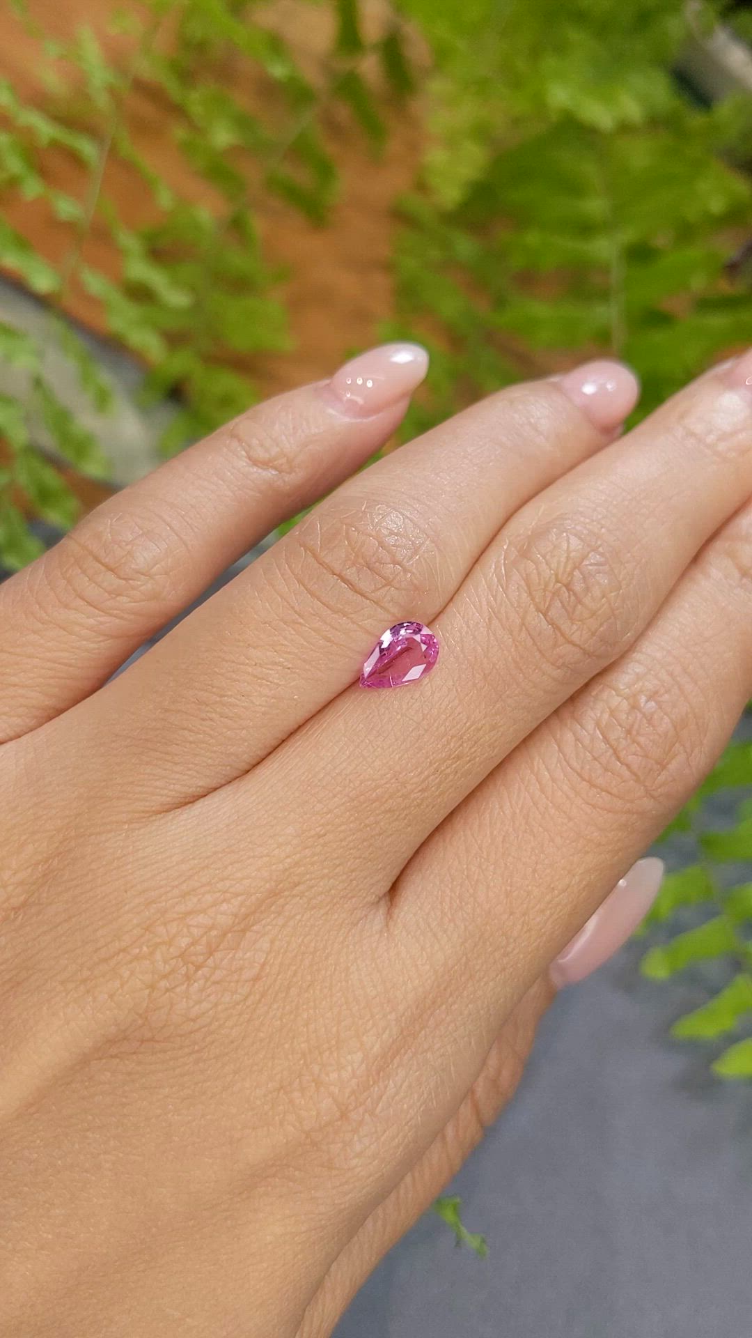 0.75 Ct. Pink Sapphire from Ceylon (Sri Lanka) Size Video