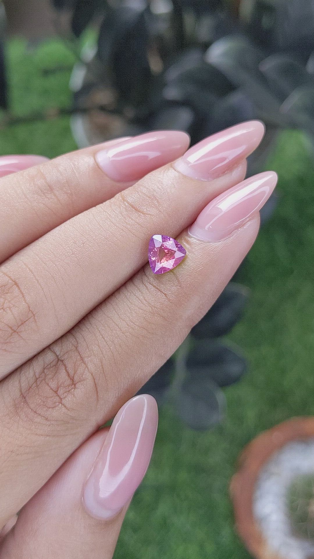 1.11 Ct. Purplish Pink Sapphire from Ceylon (Sri Lanka) Size Video