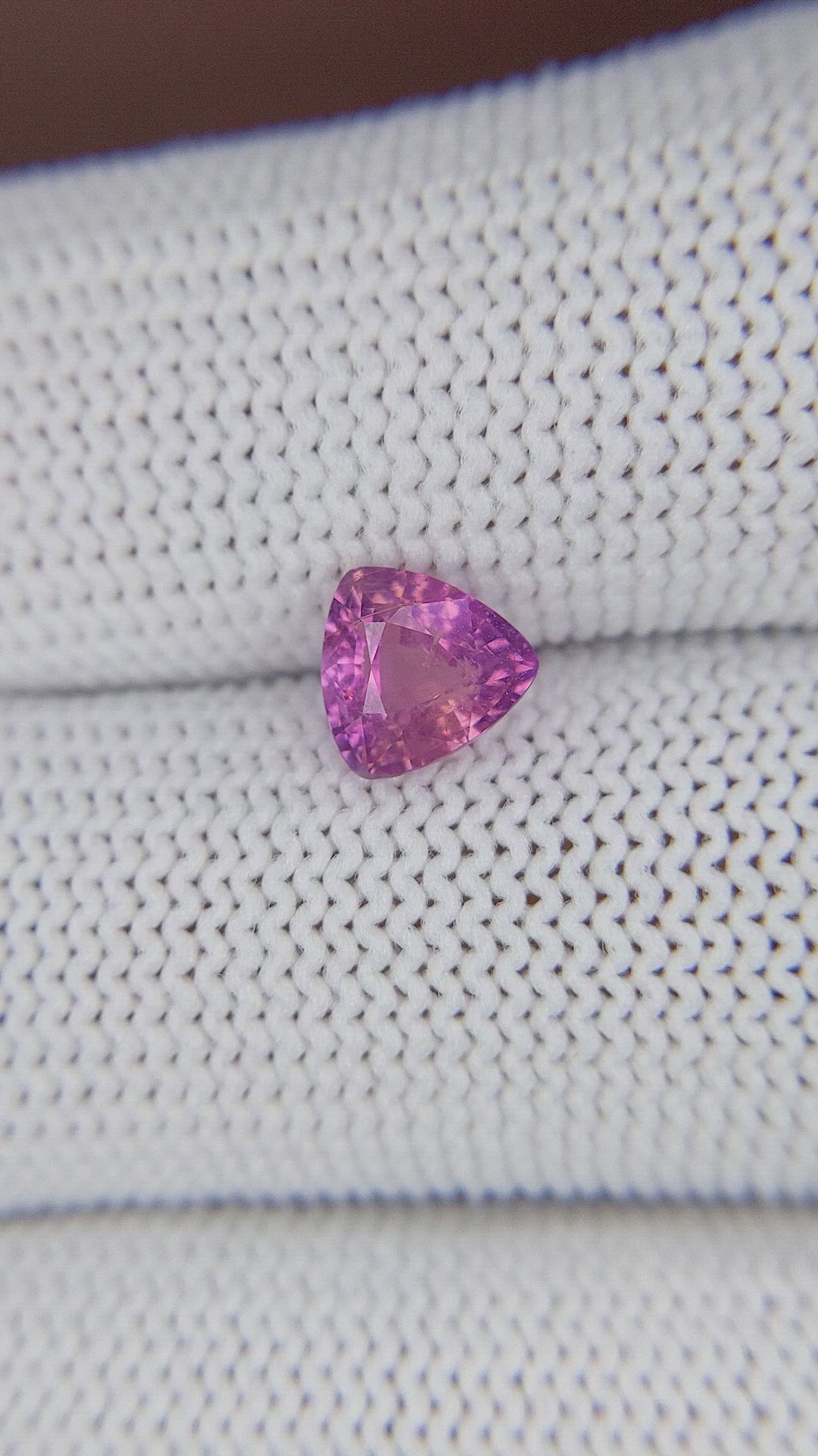 1.11 Ct. Purplish Pink Sapphire from Ceylon (Sri Lanka) Size Video