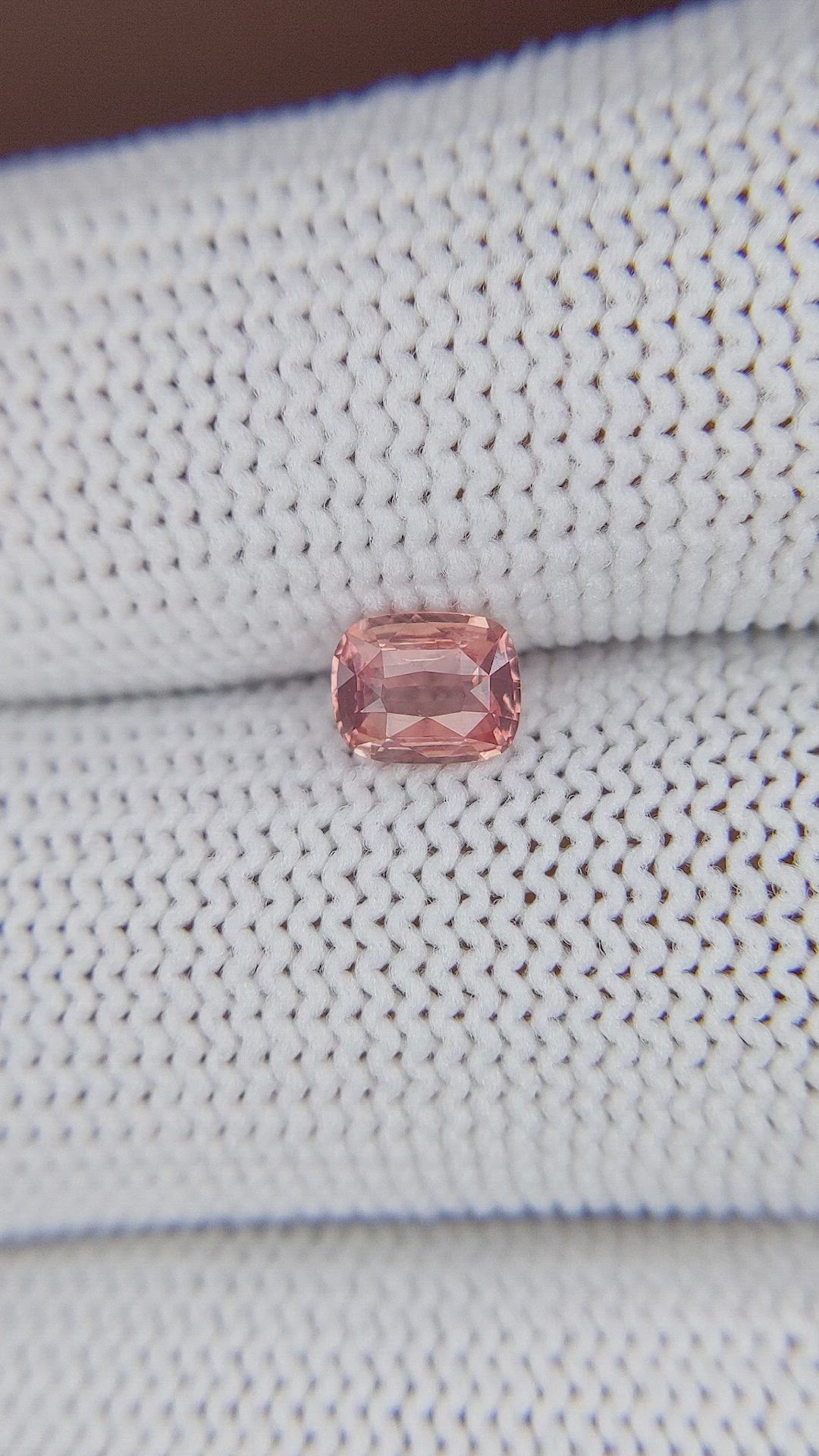 0.65 Ct. Padparadscha Sapphire from Ceylon (Sri Lanka) Size Video